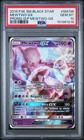2019 Pokemon Sm Black Star Promo Sm196 Mewtwo Gx Detective Pikachu