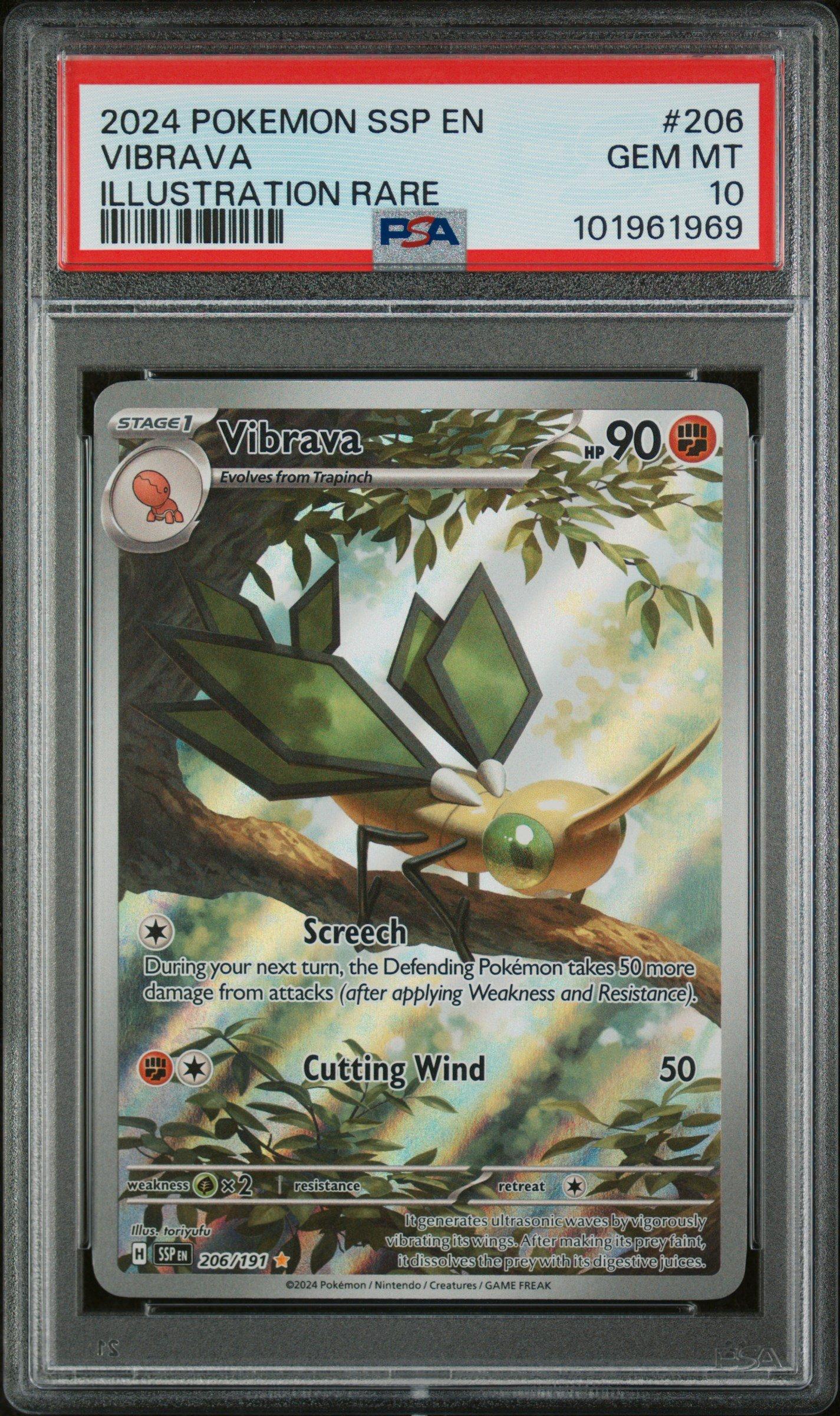 2024 Pokemon Ssp En-surging Sparks 206 Vibrava Illustration Rare