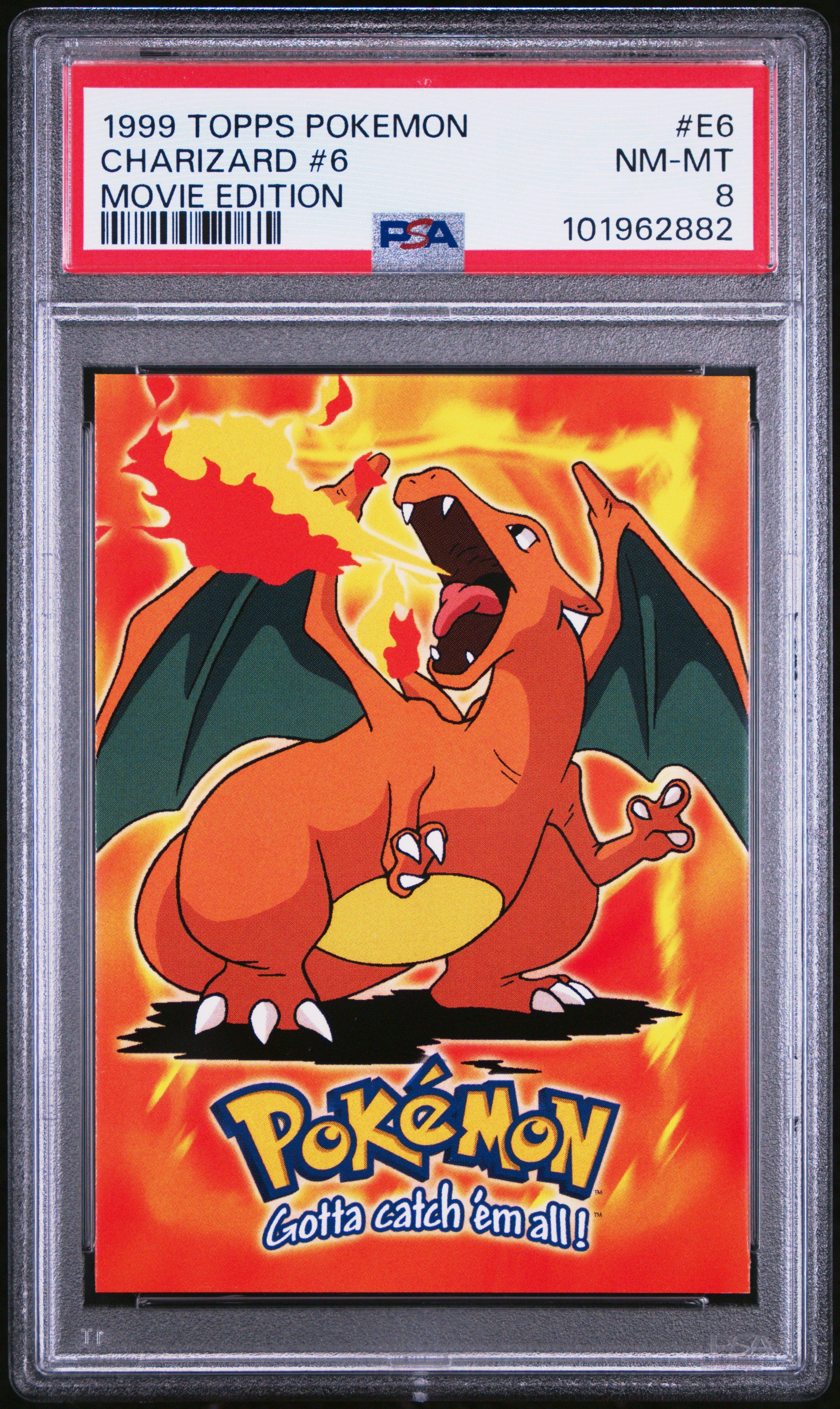 1999 Topps Pokemon The Movie Edt E6 Charizard #6 PSA 8