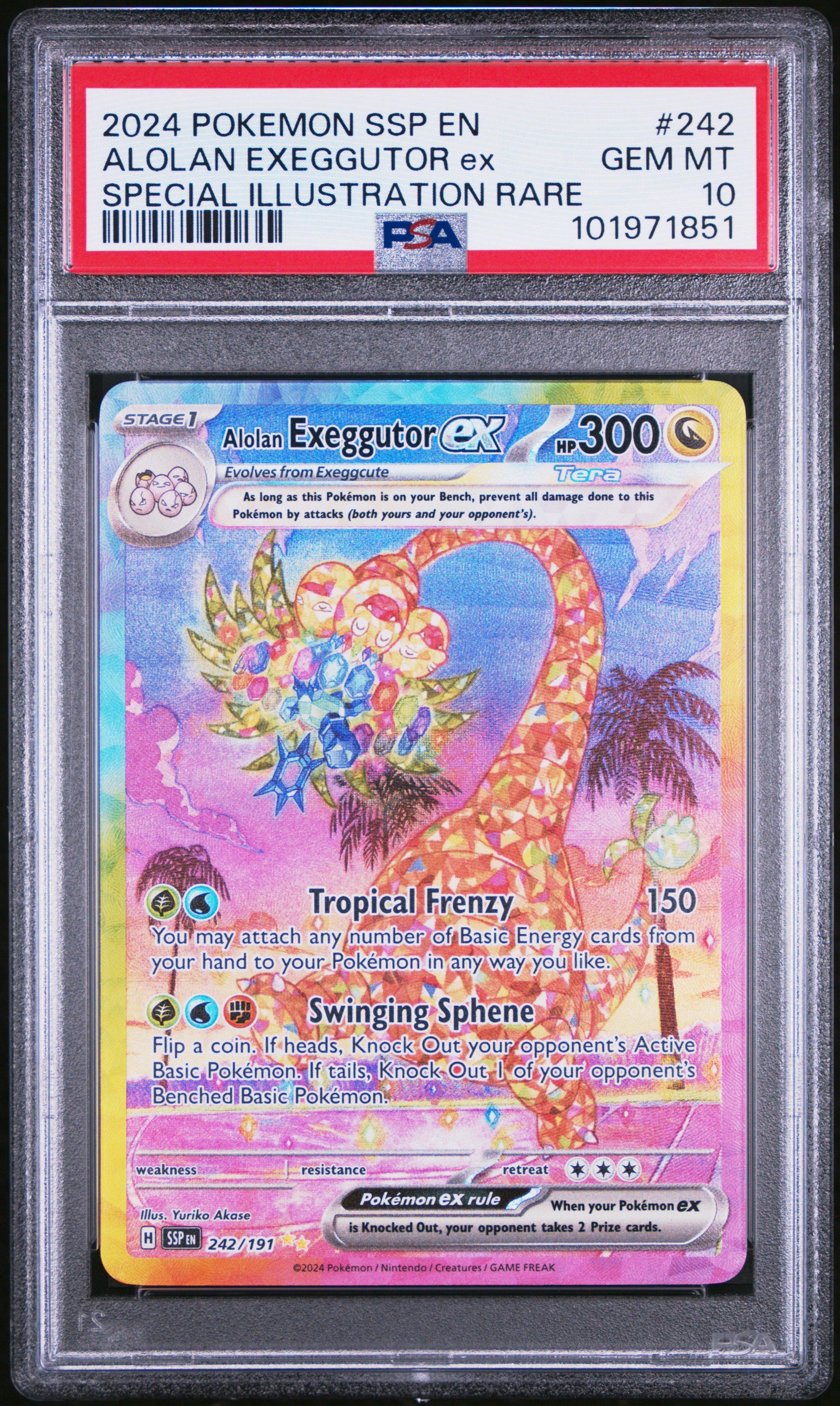 2024 Pokemon Ssp En-surging Sparks 242 Alolan Exeggutor Ex Special