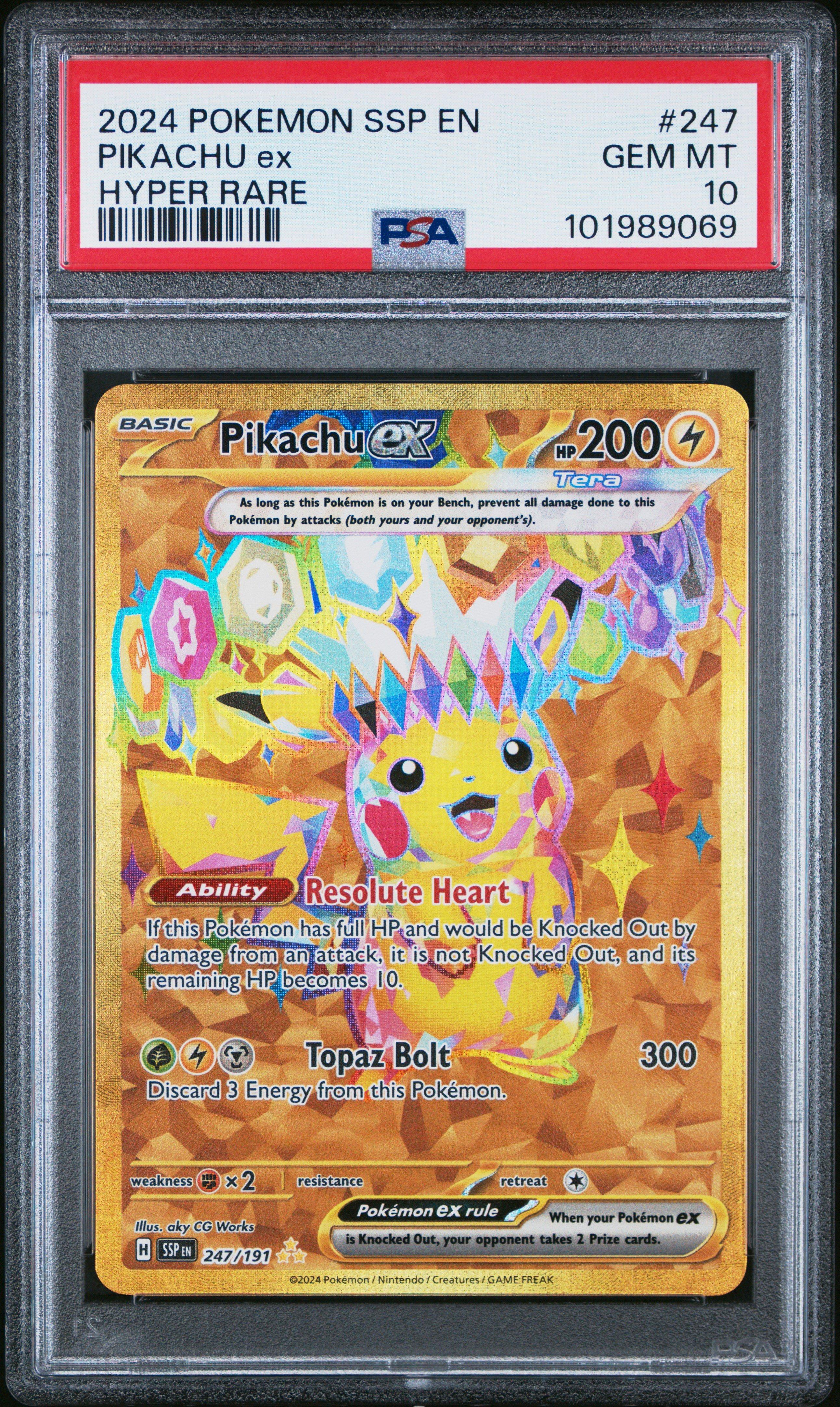 2024 Pokemon Ssp En-surging Sparks 247 Pikachu Ex Hyper Rare
