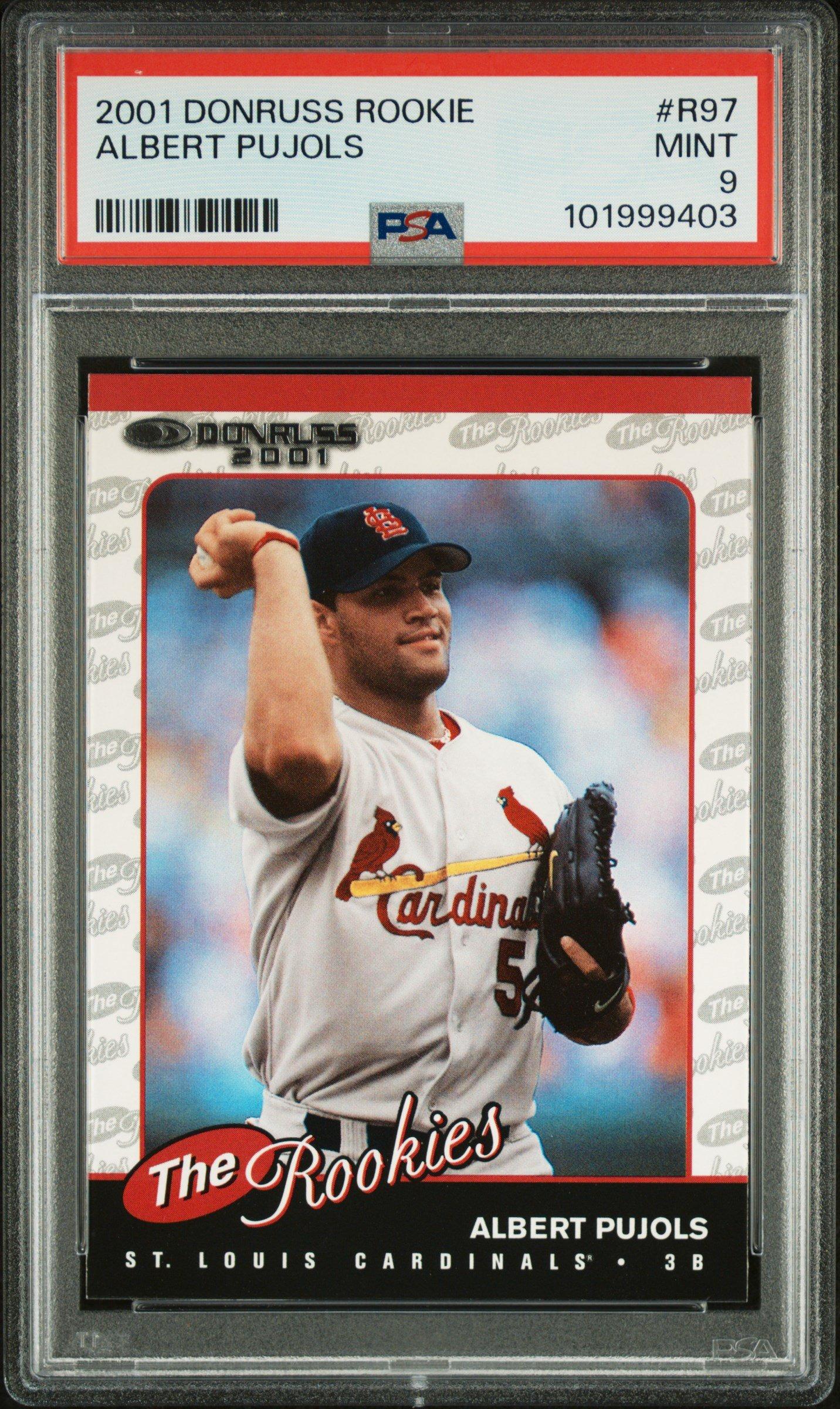 2001 Donruss Rookies R97 Albert Pujols PSA 9
