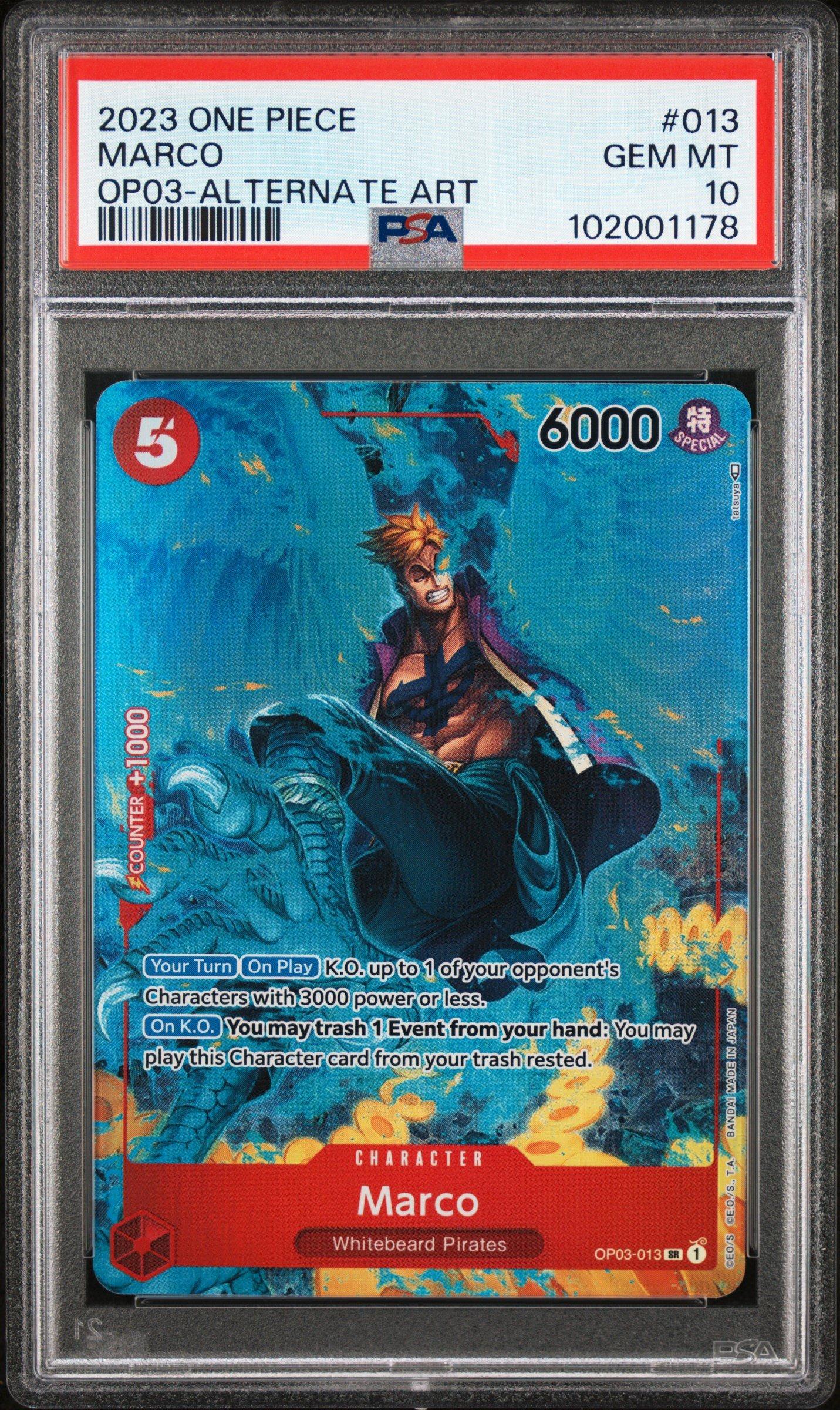 2023 One Piece Pillars Of Strength 013 Marco Alternate Art PSA 10