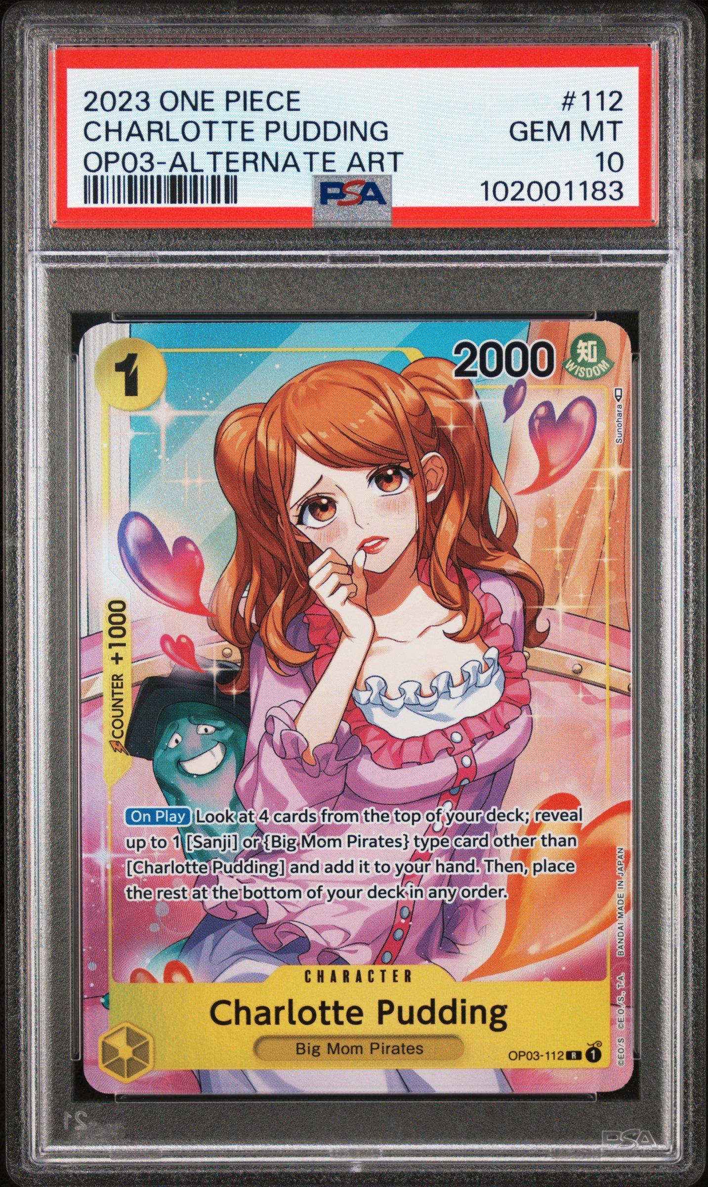 2023 One Piece Op03-pillars Of Strength 112 Charlotte Pudding Alternate Art PSA 10