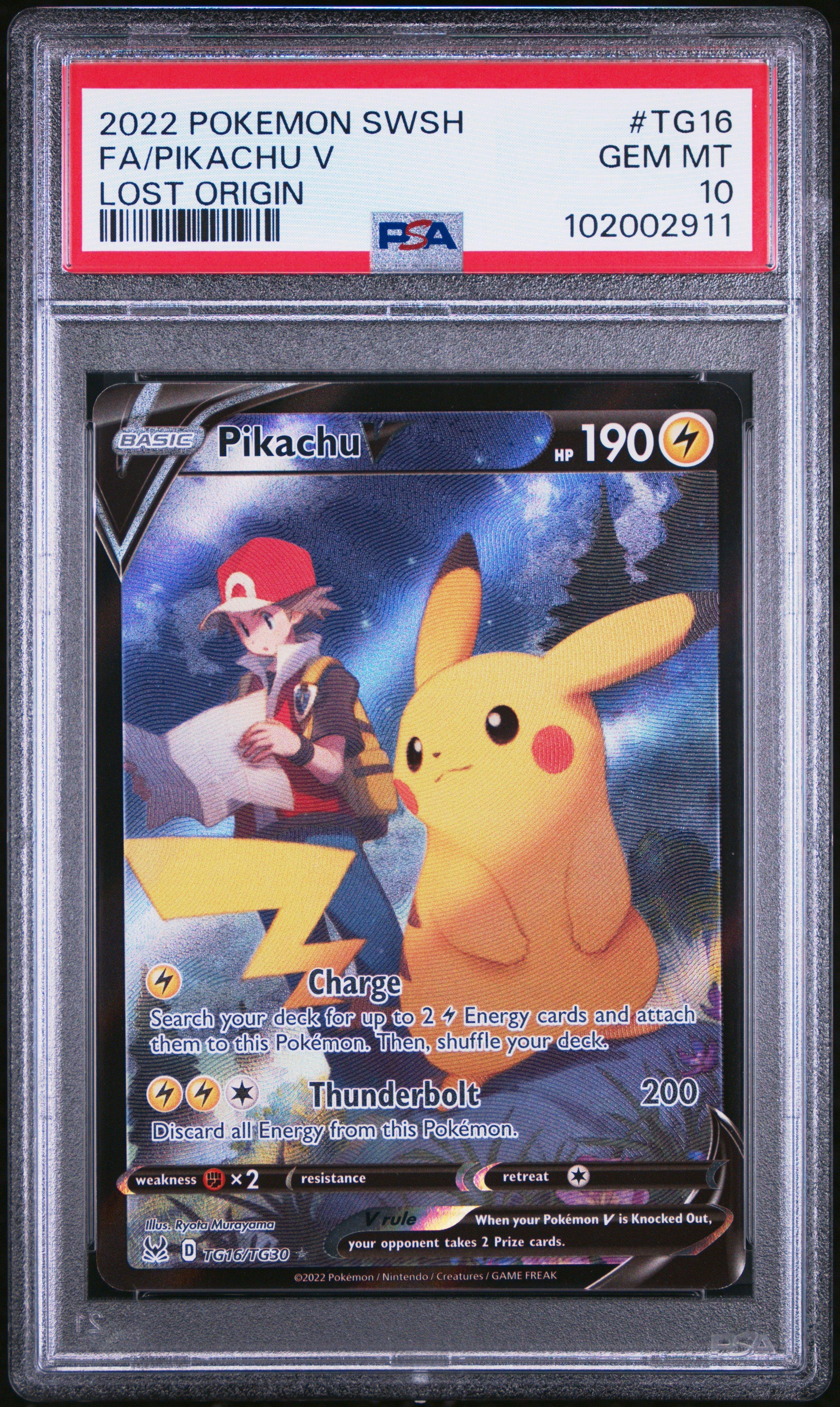 2022 Pokemon Sword & Shield Lost Origin Tg16 Full Art/pikachu V