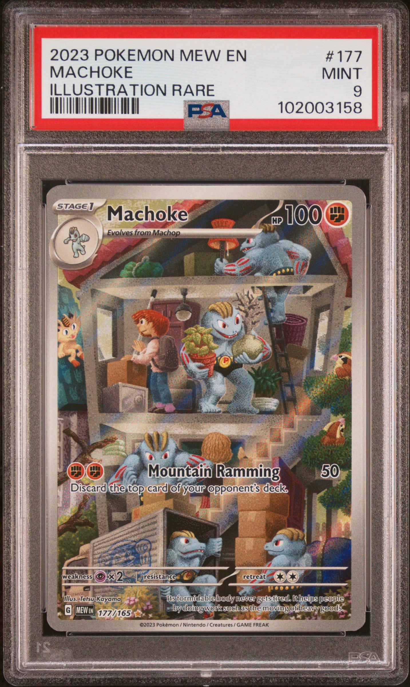 2023 Pokemon Mew En-151 177 Machoke Illustration Rare PSA