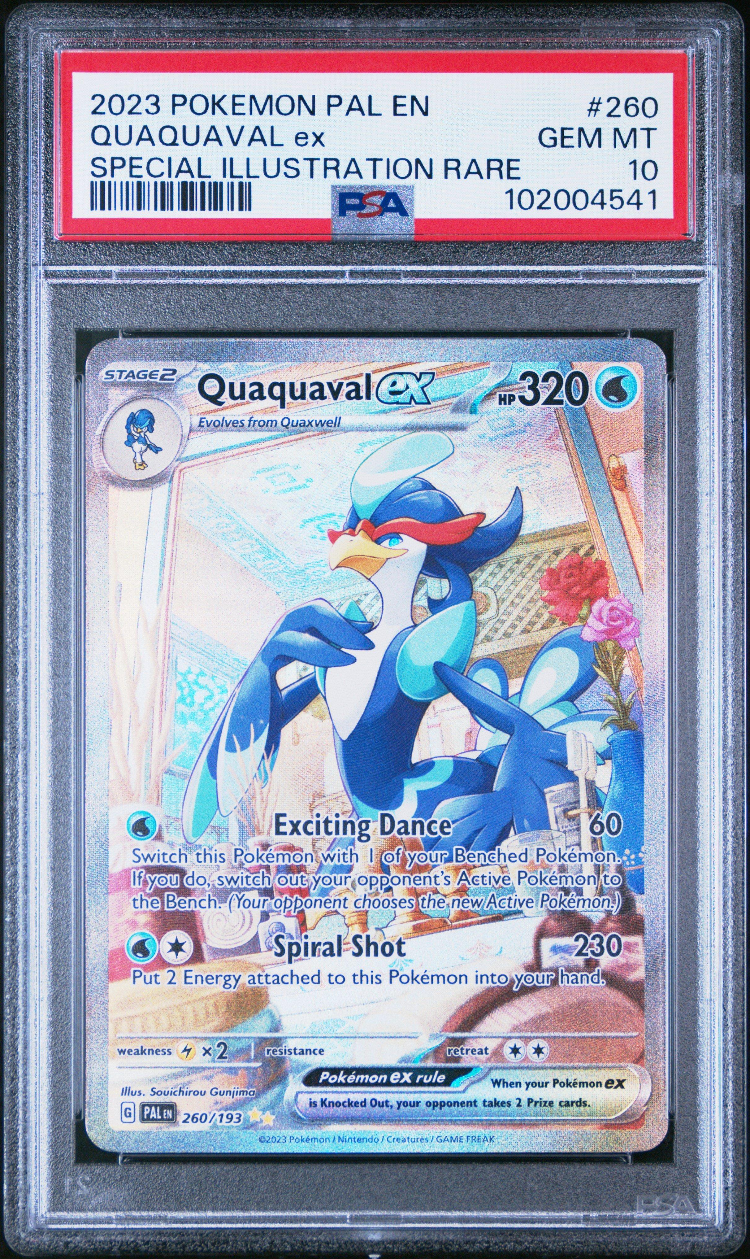 2023 Pokemon Pal En-paldea Evolved 260 Quaquaval Ex Special Illustration Rare PSA 10