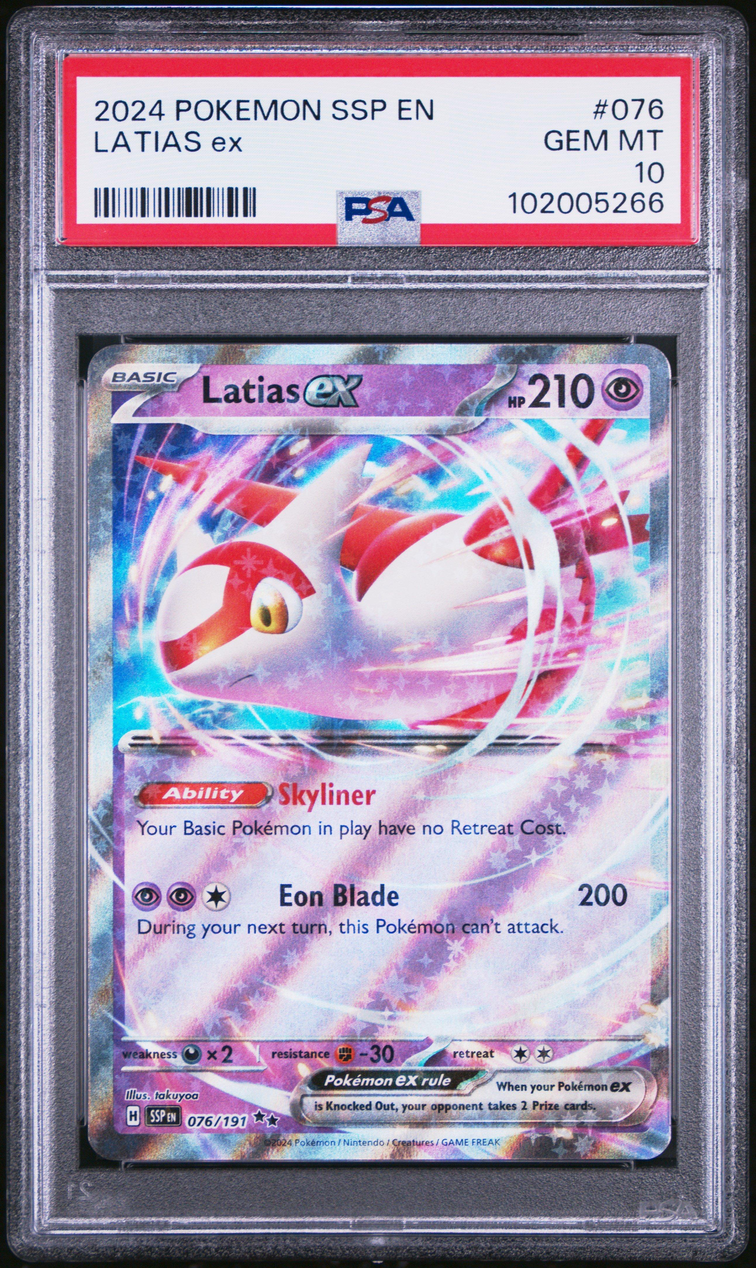 2024 Pokemon Ssp En-surging Sparks 076 Latias Ex PSA
