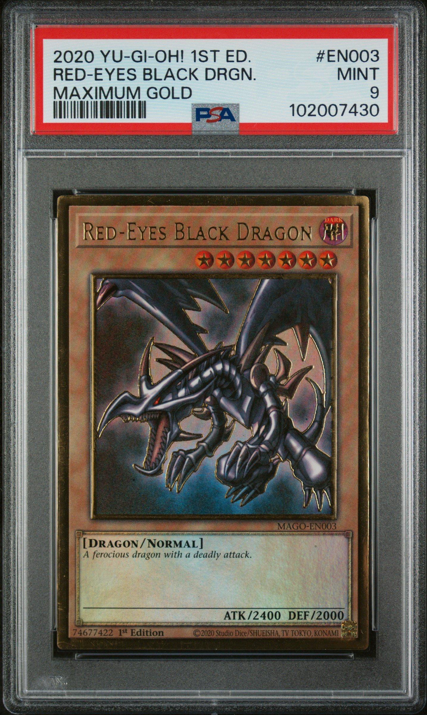 2020 Yu-gi-oh! Maximum Gold En003 Red-eyes Black Dragon 1st Edition PSA
