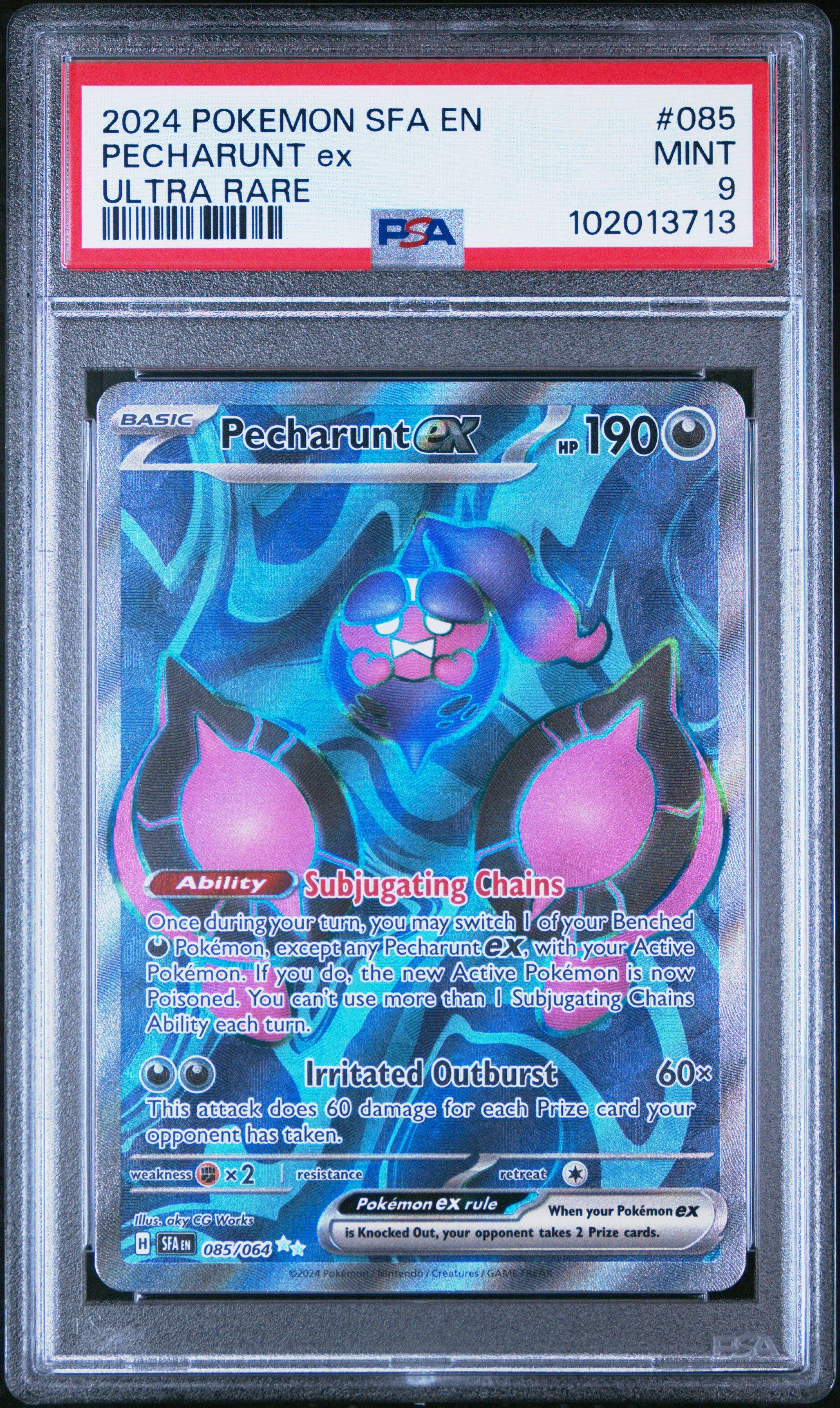 2024 Pokemon Sfa En-shrouded Fable 085 Pecharunt Ex Ultra Rare PSA 9