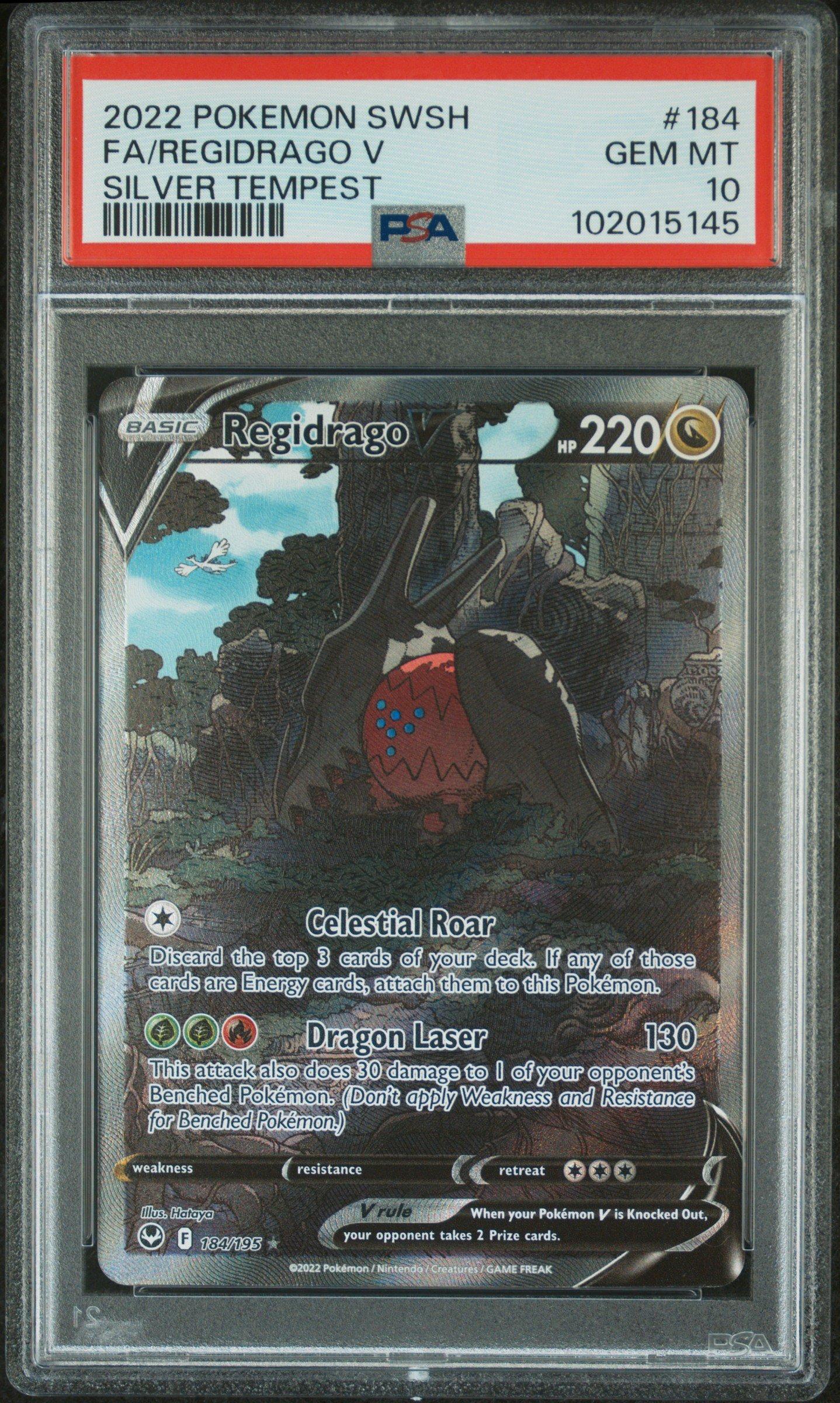 regidrago v pokemon card 2022 Silver Tempest # 135/195  VTC Attack 1 Regidrago V (Full Art) 183/195
