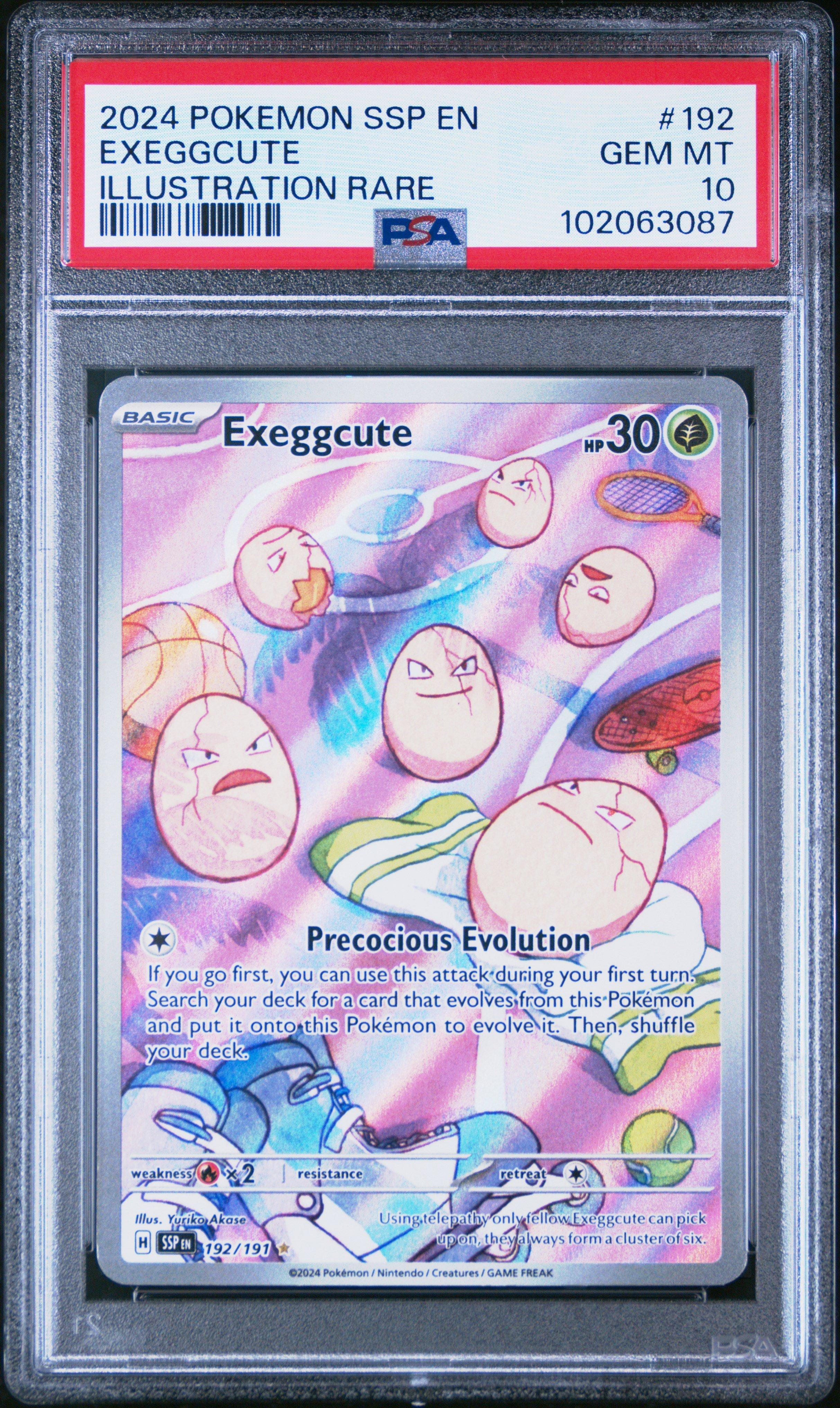2024 Pokemon Ssp En-surging Sparks 192 Exeggcute Illustration Rare