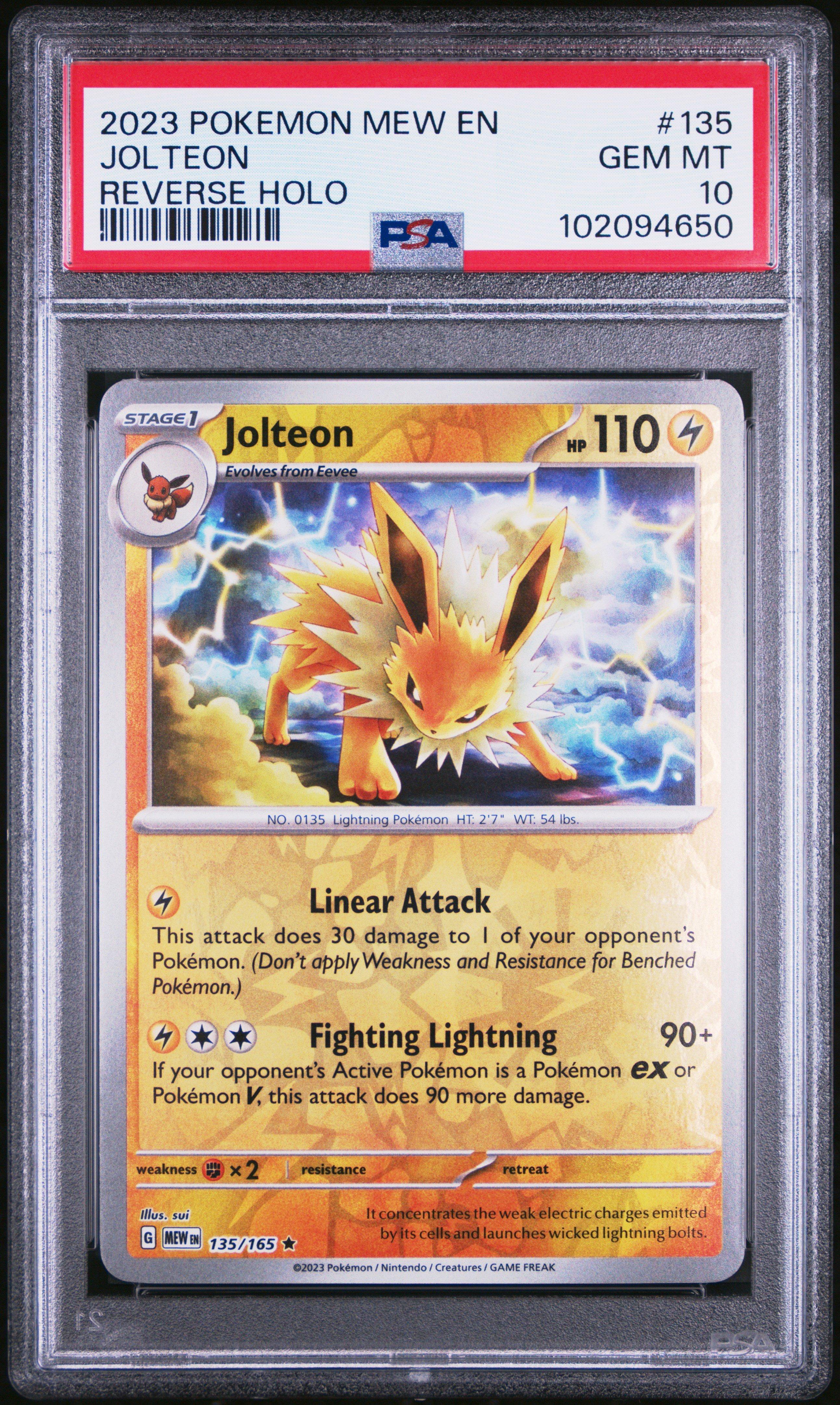 2023 Pokemon Mew En-151 135 Jolteon Reverse Holo PSA