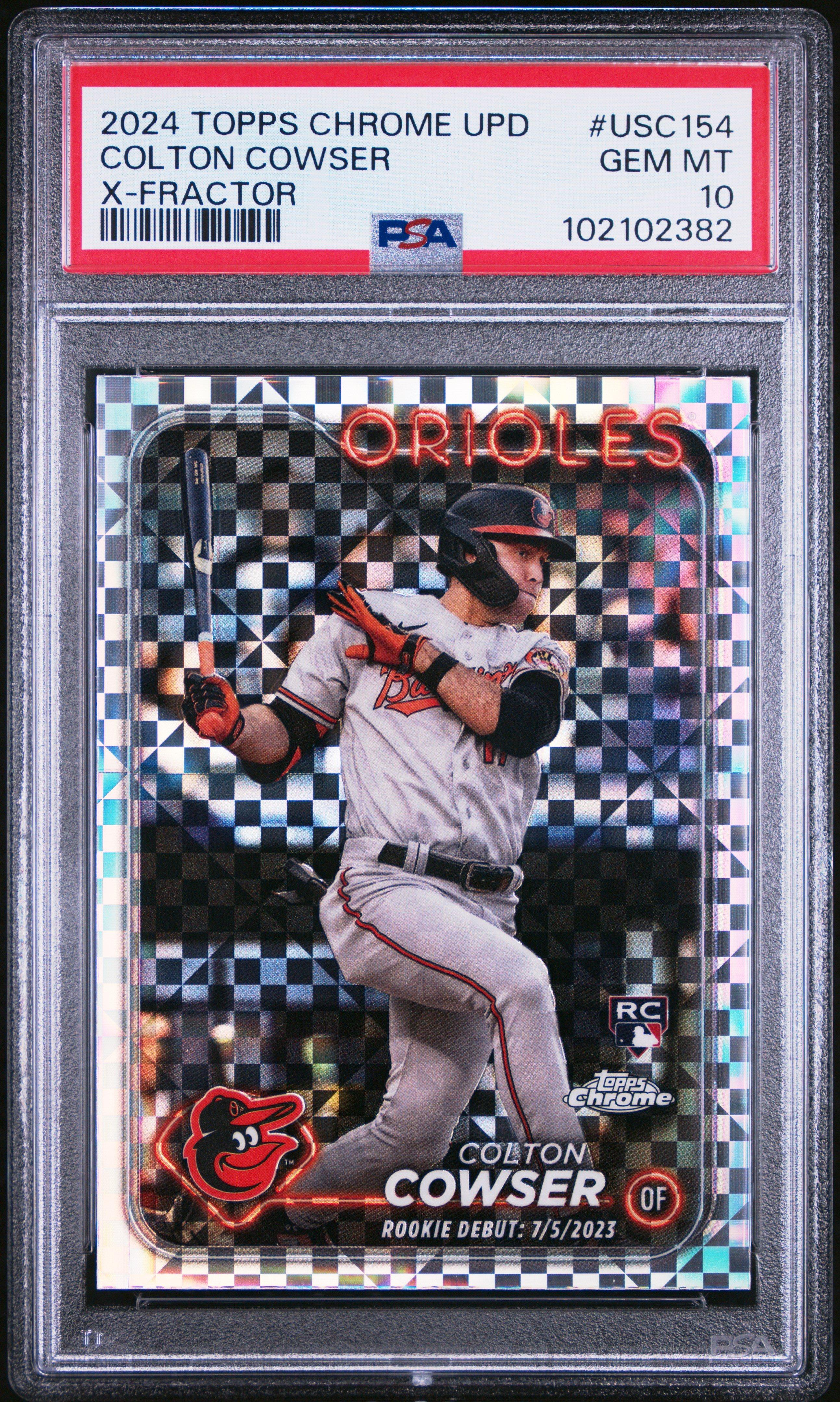 2024 Topps Chrome Update Usc154 Colton Cowser X-fractor PSA 10