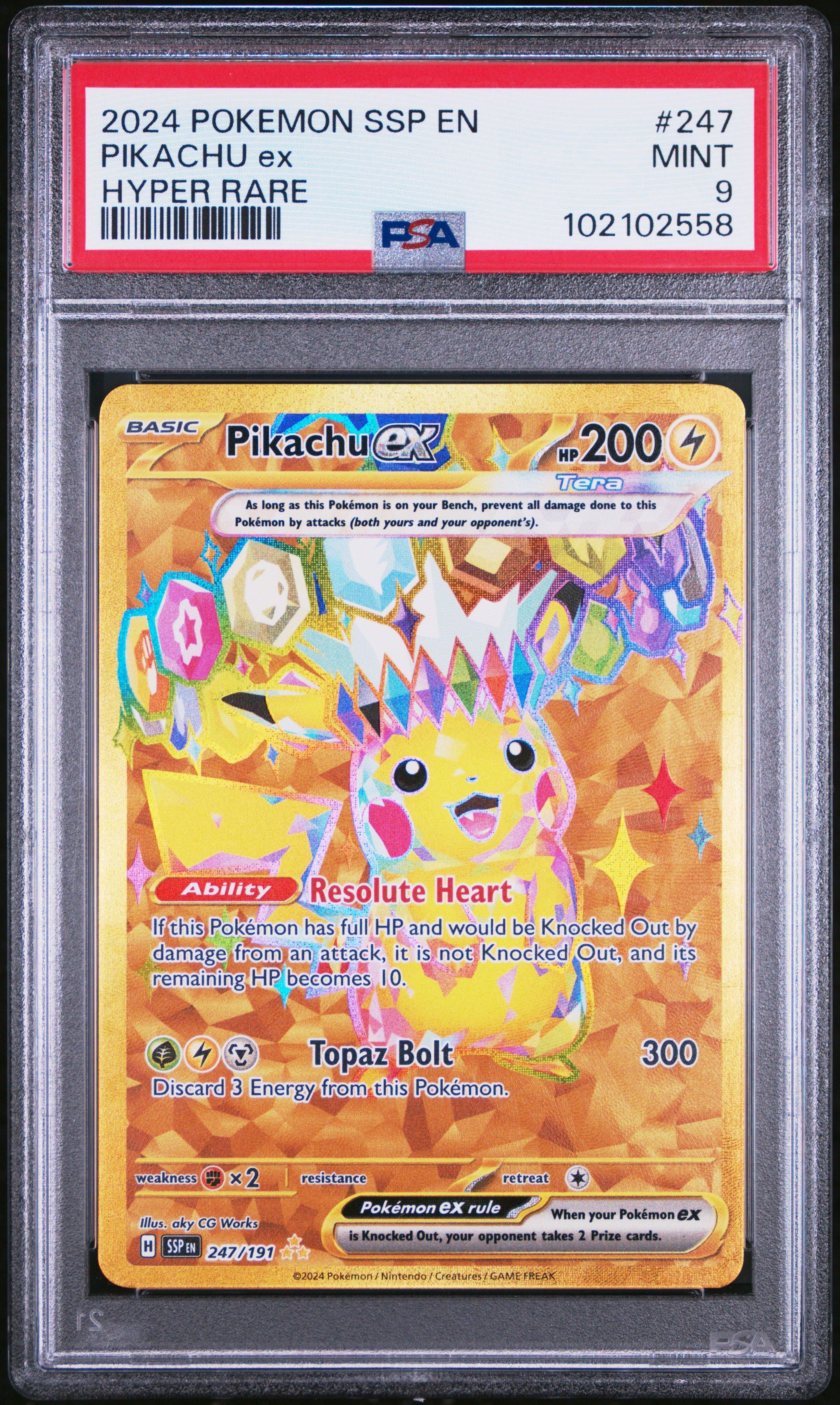 2024 Pokemon Ssp En-surging Sparks 247 Pikachu Ex Hyper Rare
