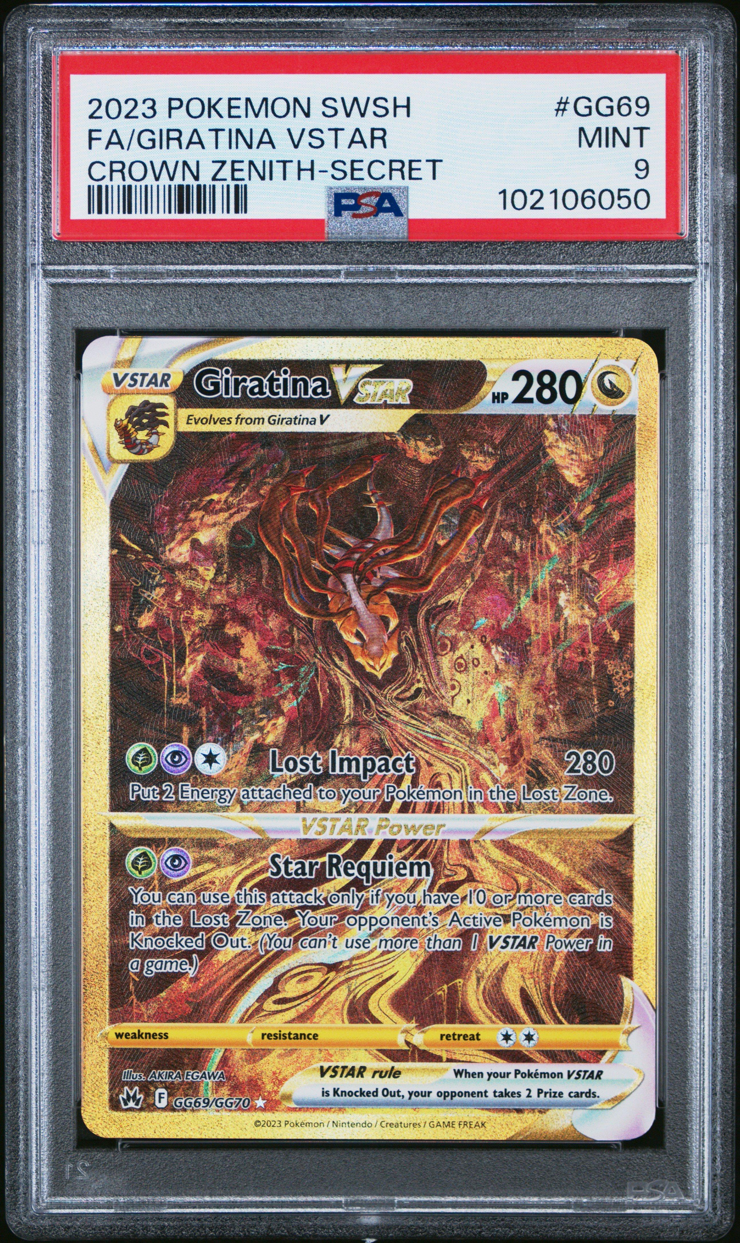 2023 Pokemon Sword And Shield Crown Zenith Gg69 Full Art/giratina