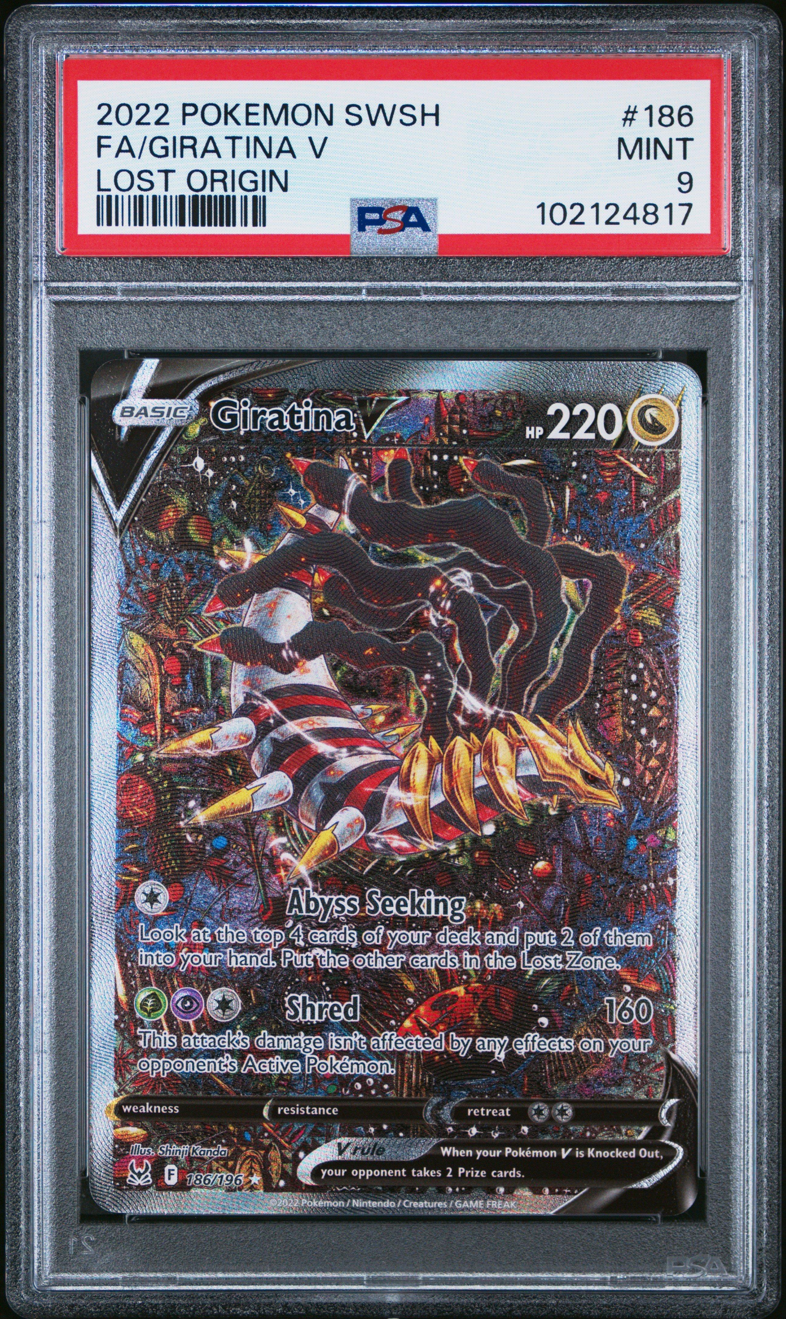2022 Pokemon Sword & Shield Lost Origin 186 Full Art/giratina V