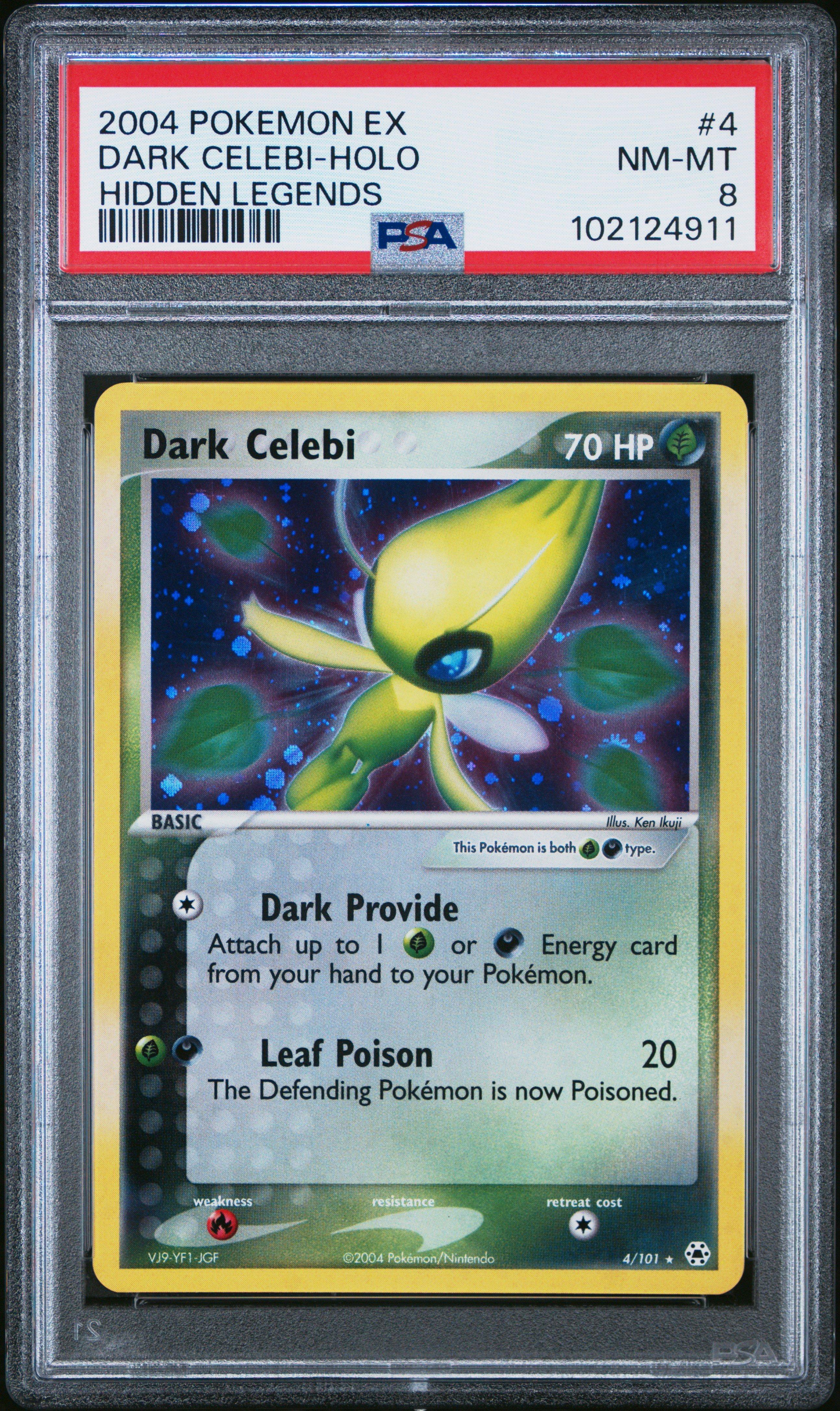 2004 Pokemon Ex Hidden Legends 4 Dark Celebi-holo PSA