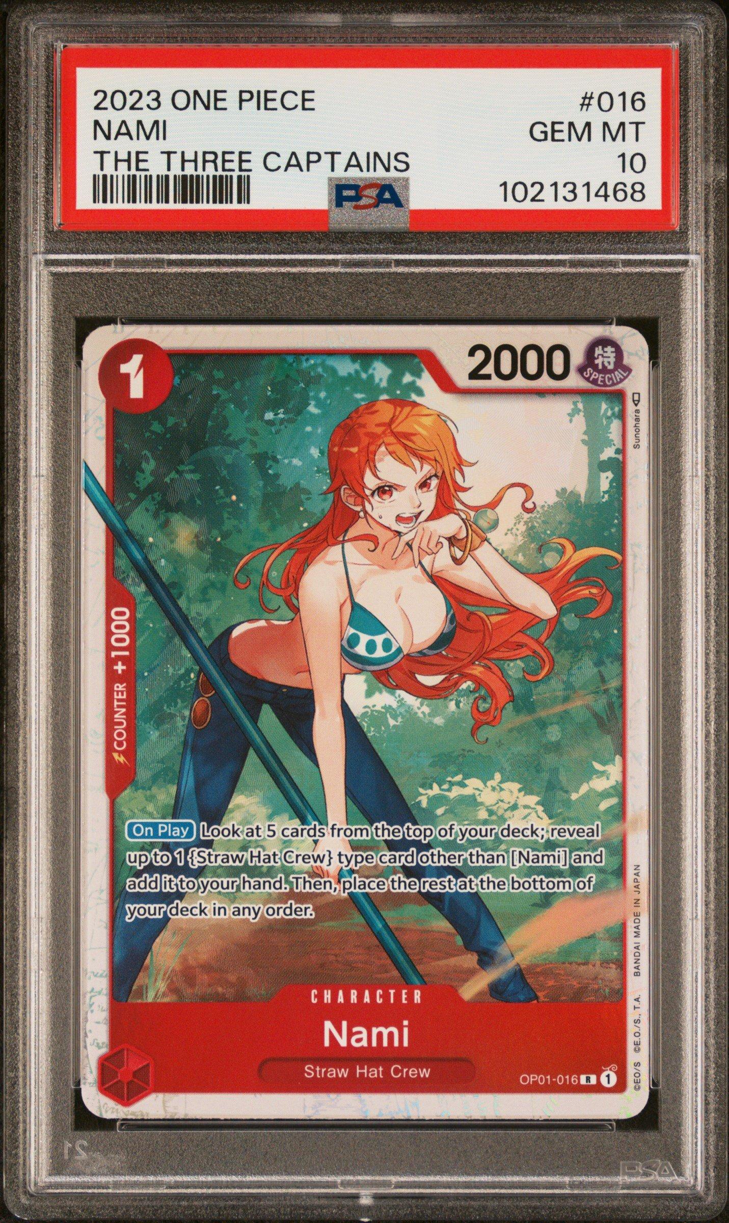 2023 One Piece Ultra Deck St10-the Three Captains 016 Nami PSA 10
