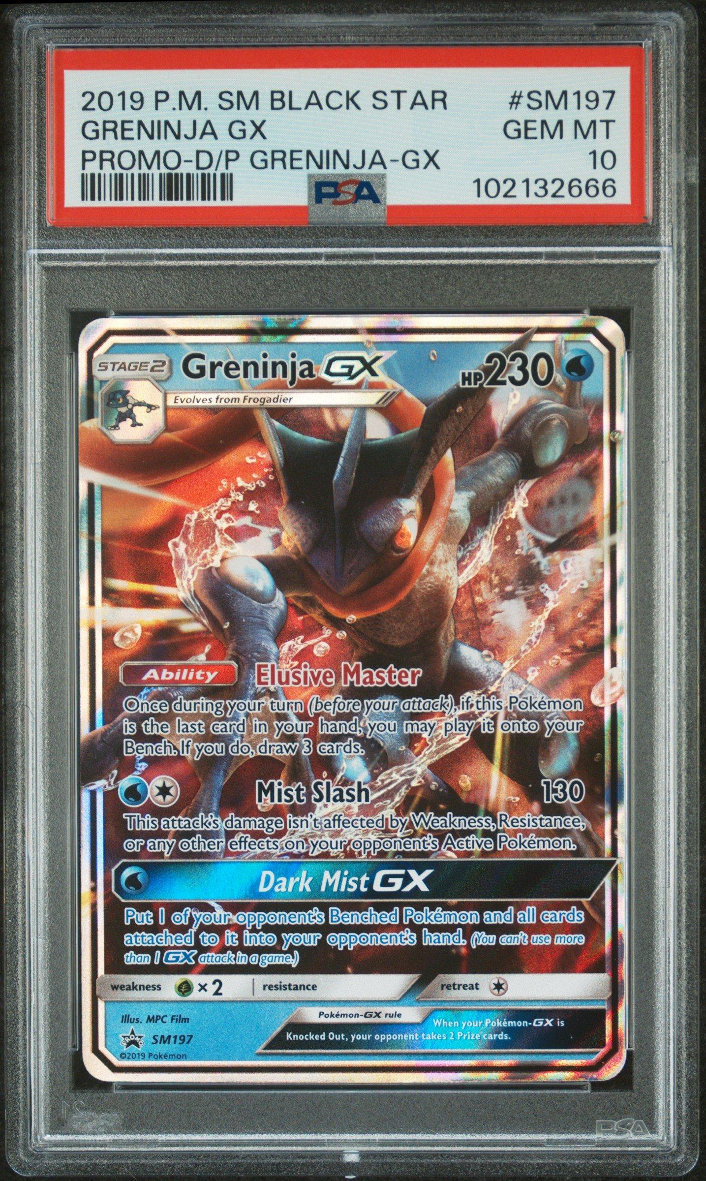 2019 Pokemon Sm Black Star Promo Sm197 Greninja Gx Detective Pikachu Greninja-gx PSA