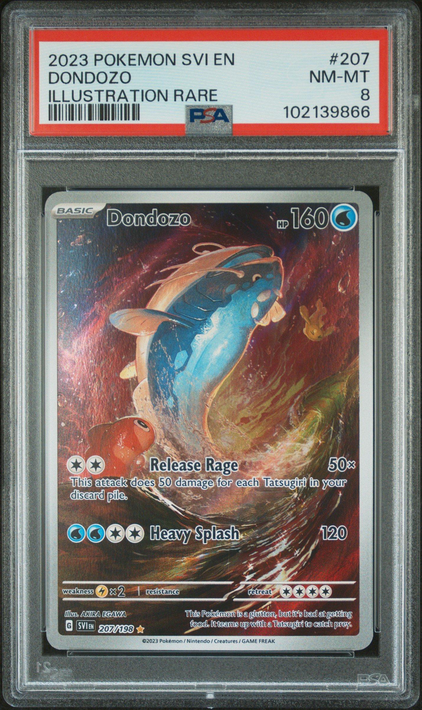 2023 Pokemon Svi En-scarlet & Violet 207 Dondozo Illustration Rare PSA