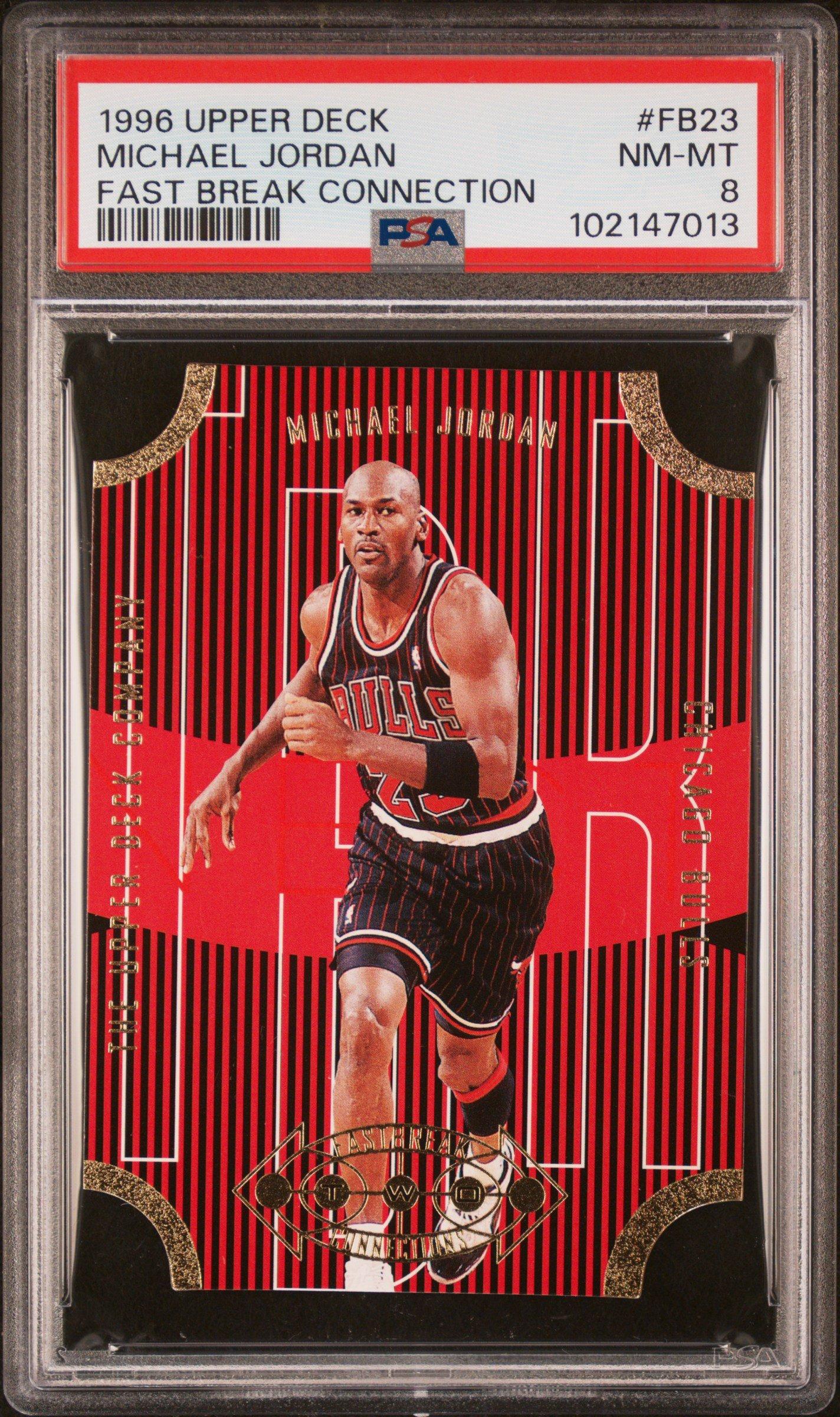 1996 Upper Deck Fast Break Connection Fb23 Michael Jordan PSA 8