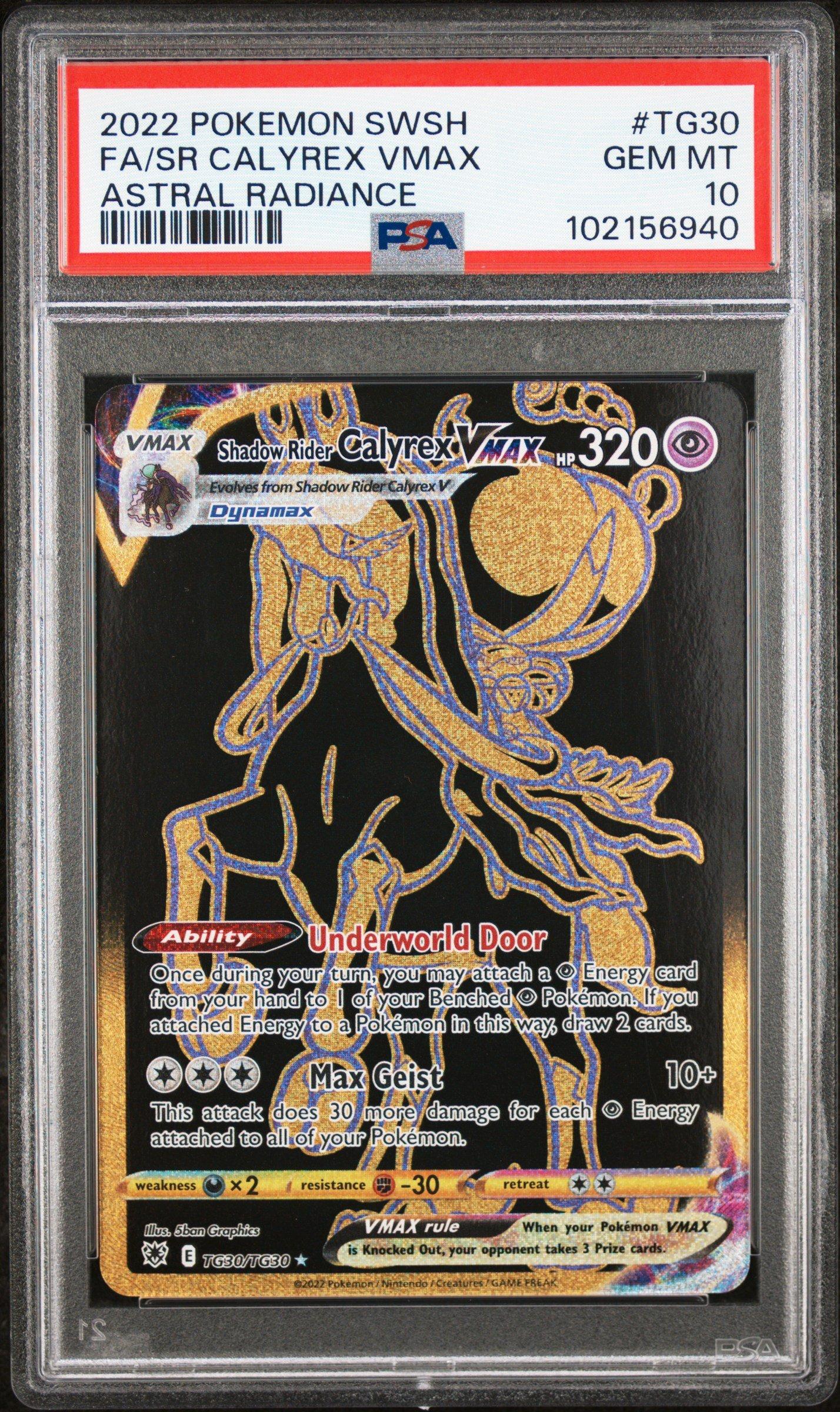 2022 Pokemon Sword & Shield Astral Radiance Tg30 Full Art/shadow Rider Calyrex Vmax PSA