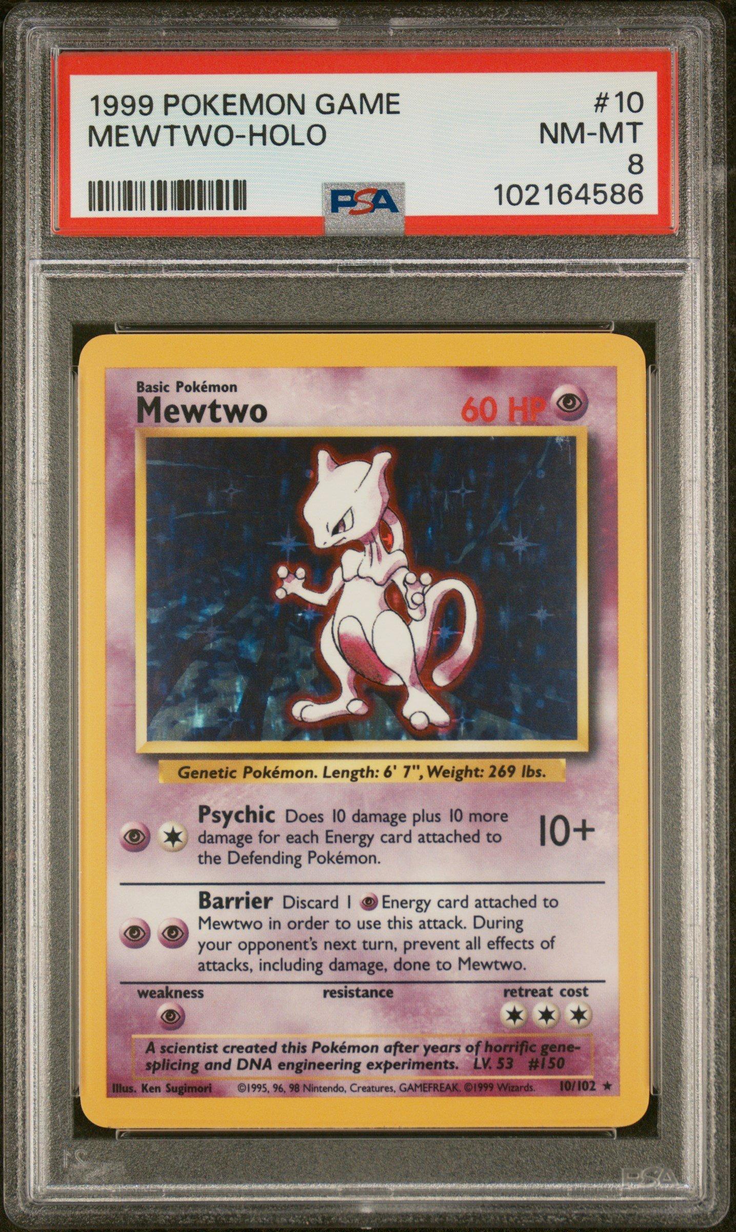 1999 Pokemon Game 10 Mewtwo-holo PSA 8 | GameStop
