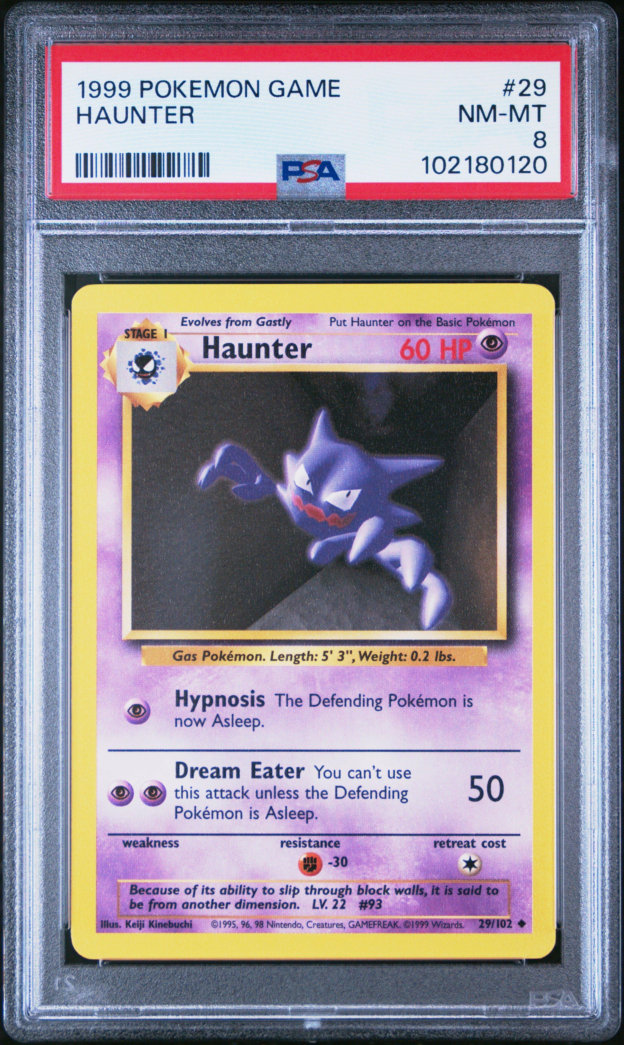 1999 Pokemon Game 29 Haunter PSA 8 Graded Card | GameStop