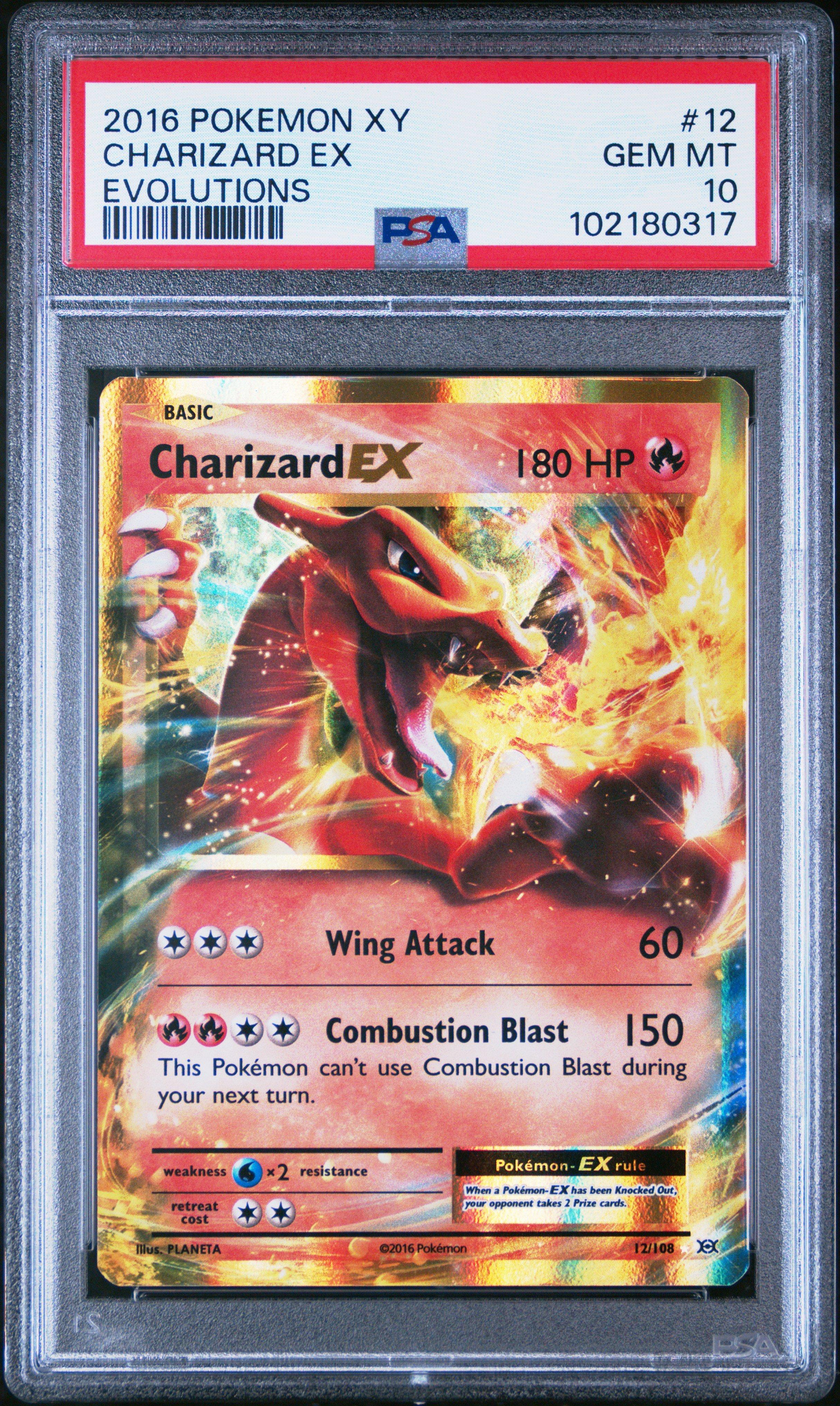 2016 Pokemon Xy Evolutions 12 Charizard Ex PSA 10 Graded Card