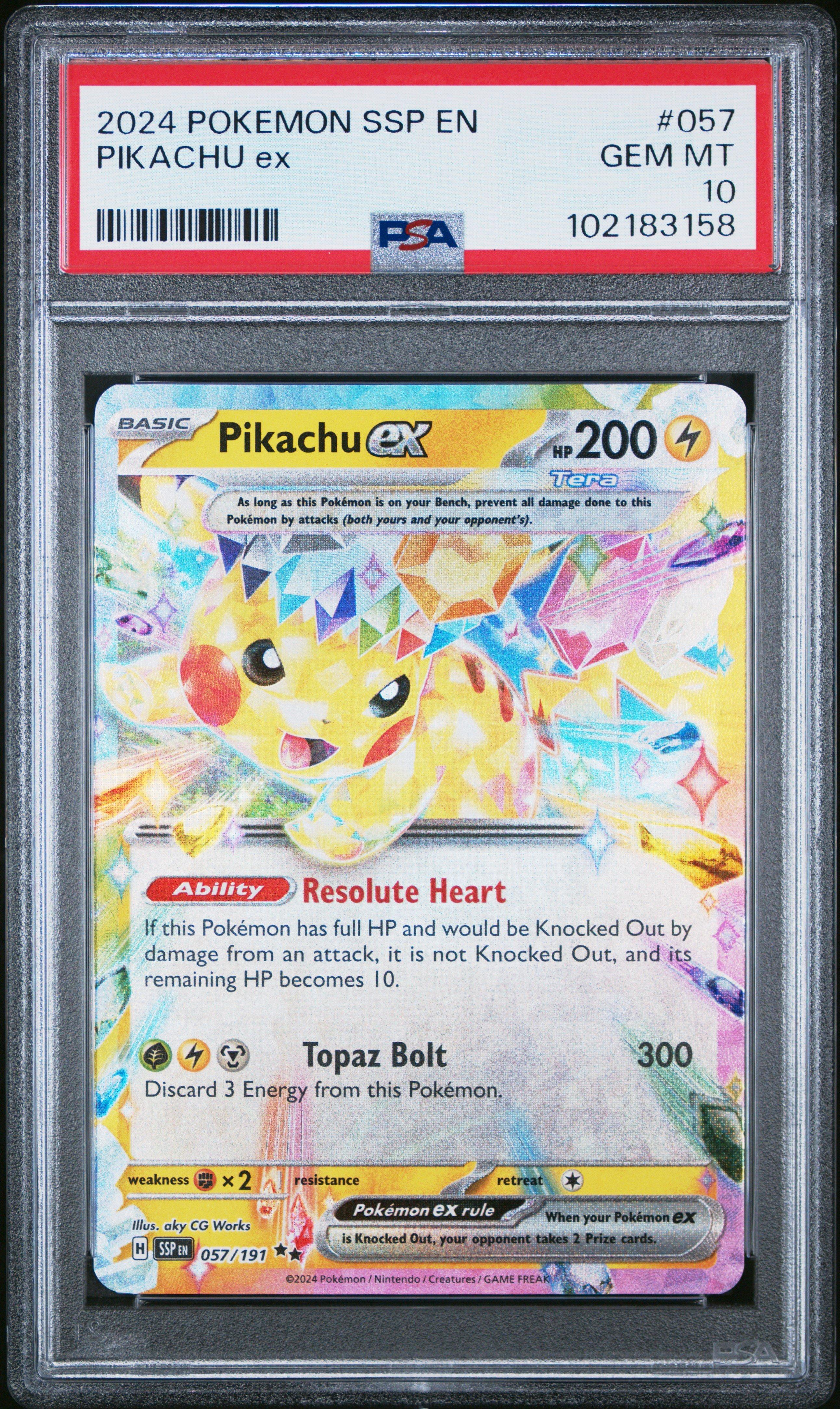 2024 Pokemon Ssp En-surging Sparks 057 Pikachu Ex PSA 10 | GameStop