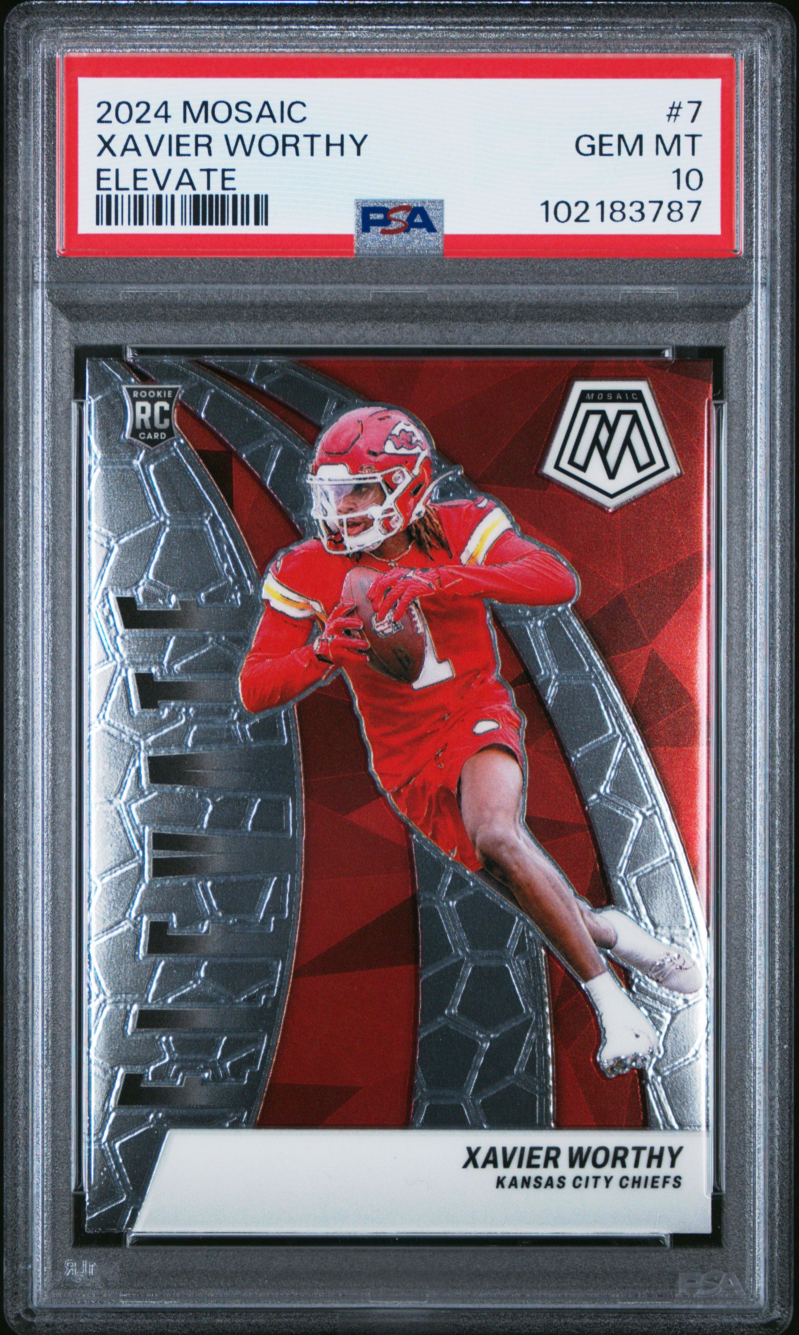 2024 Panini Mosaic Elevate 7 Xavier Worthy PSA 10