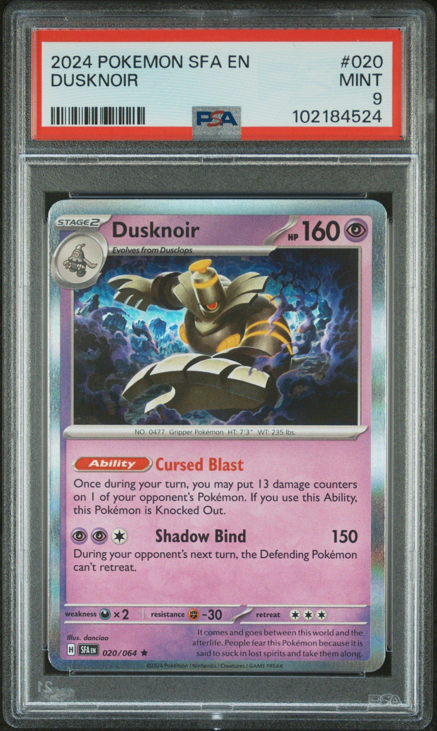 2024 Pokemon Sfa En-shrouded Fable 020 Dusknoir PSA