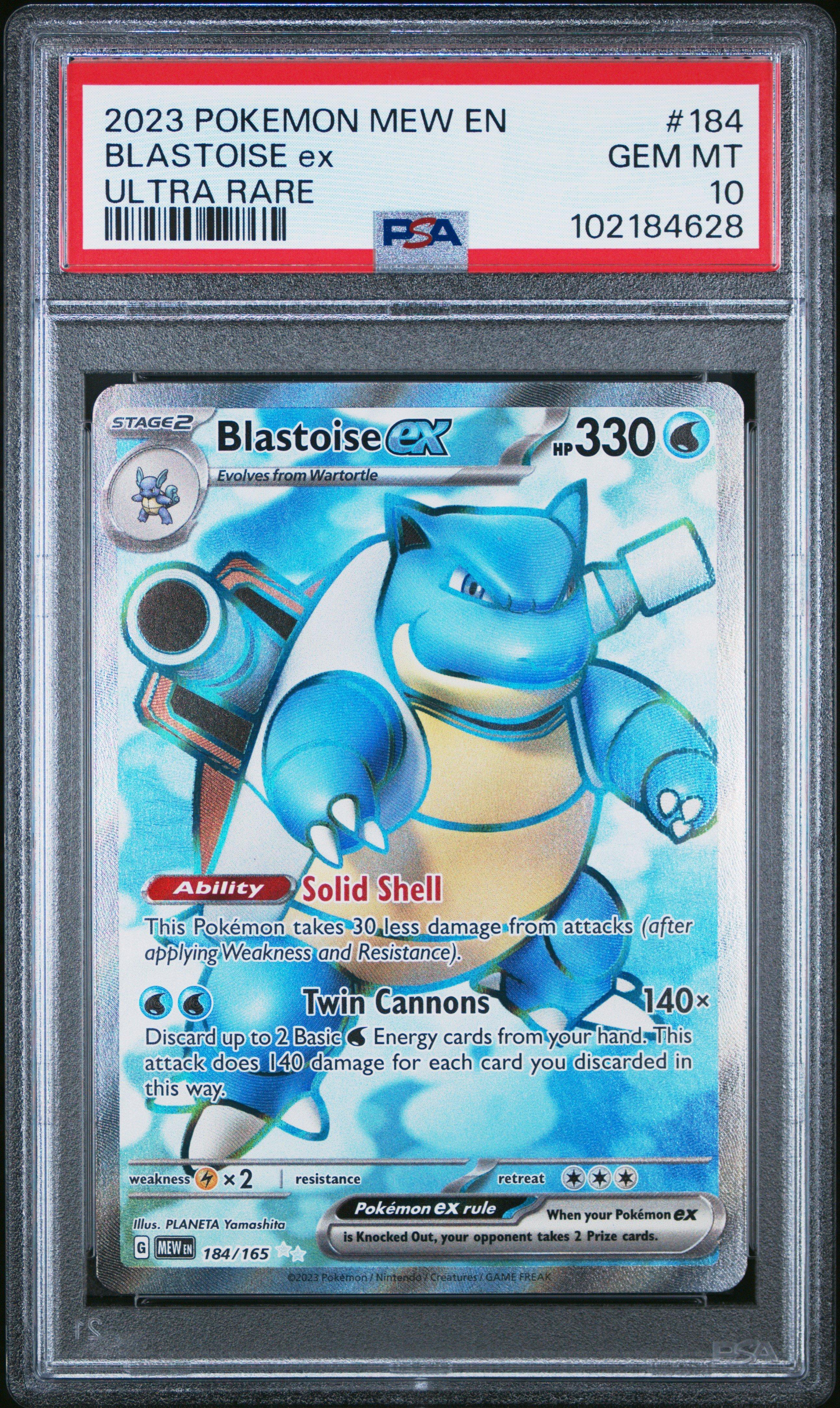 2023 Pokemon Mew En-151 184 Blastoise Ex Ultra Rare PSA 10 Graded Card |  GameStop