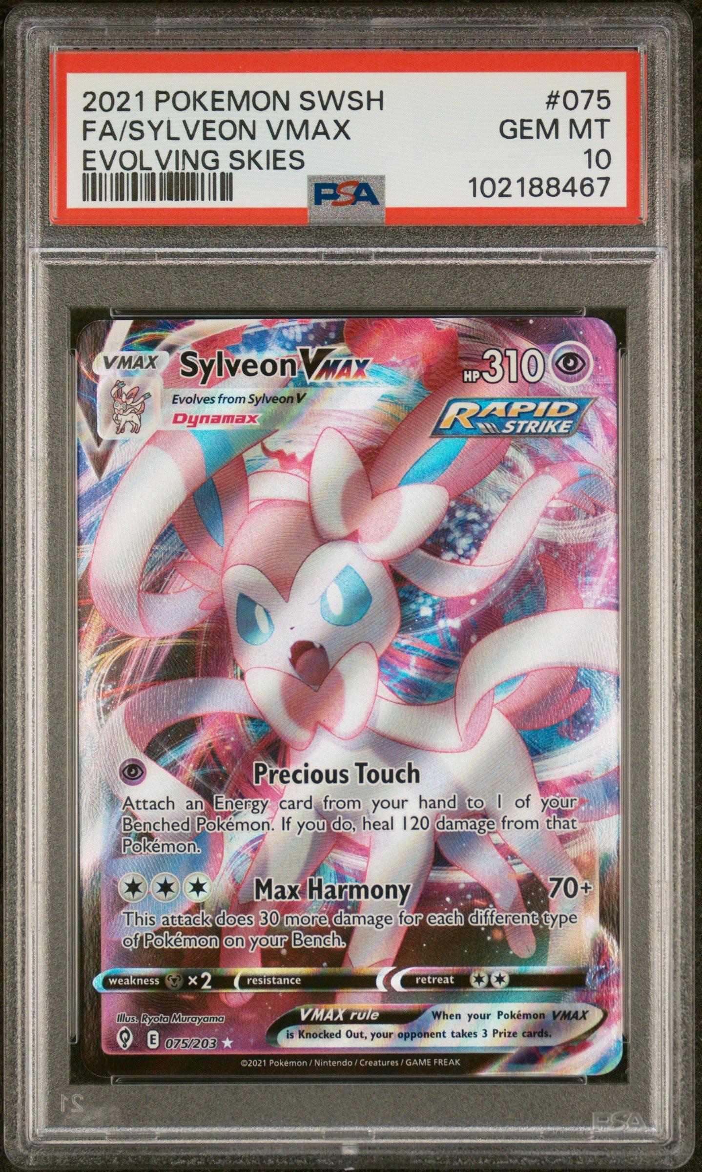 2021 Pokemon Sword & Shield Evolving Skies 075 Full Art/sylveon
