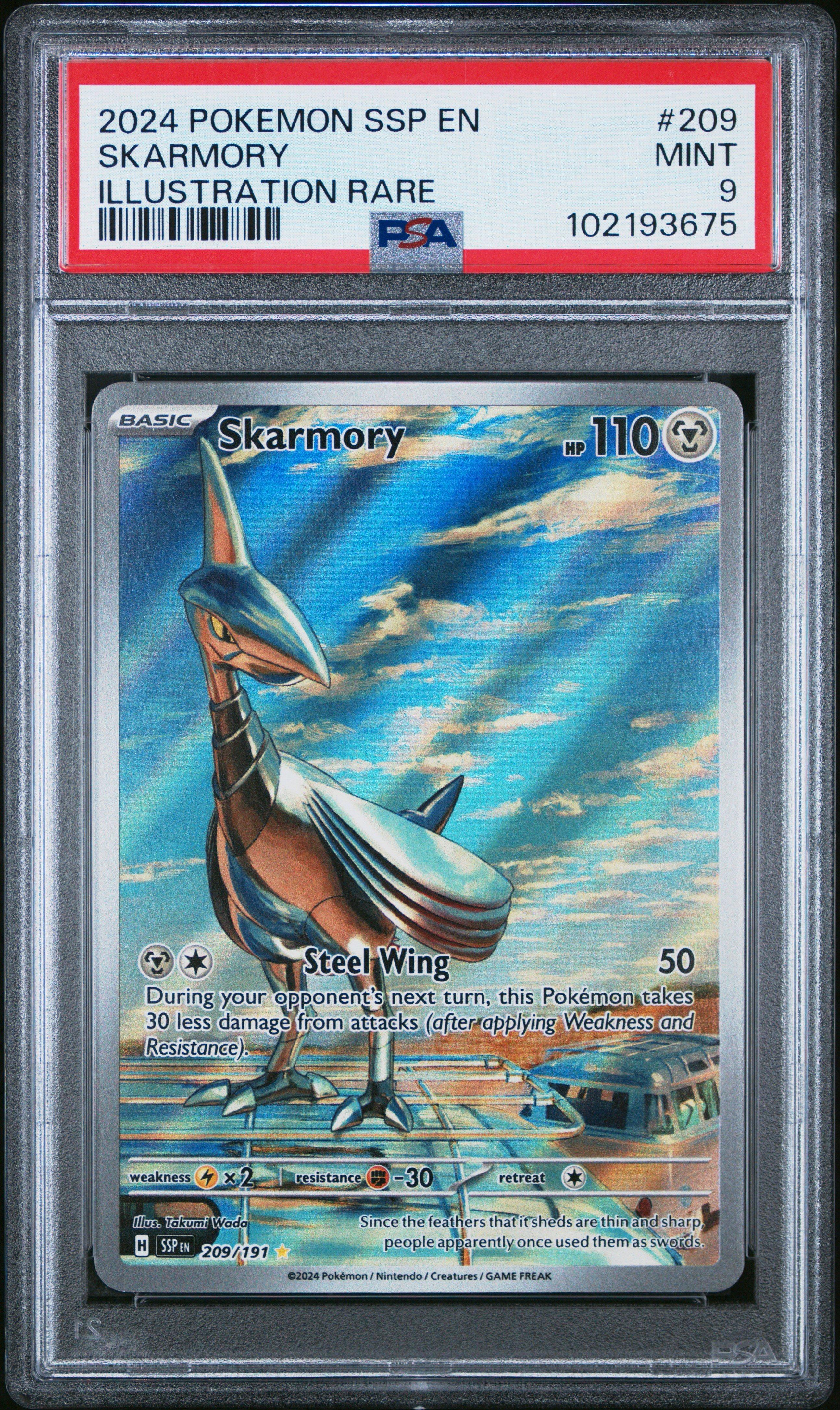 2024 Pokemon Ssp En-surging Sparks 209 Skarmory Illustration Rare