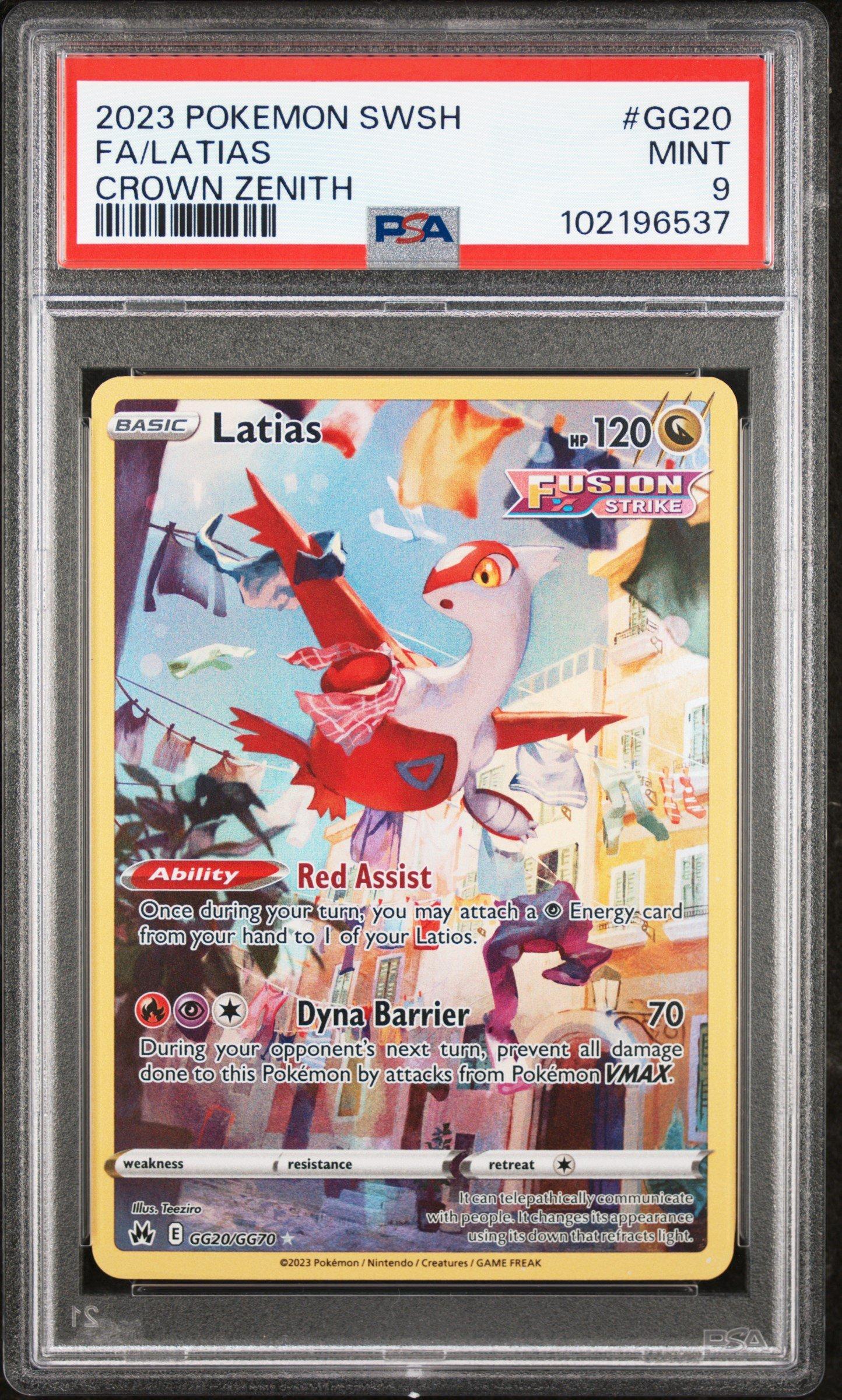 2023 Pokemon Sword And Shield Crown Zenith Gg20 Full Art/latias