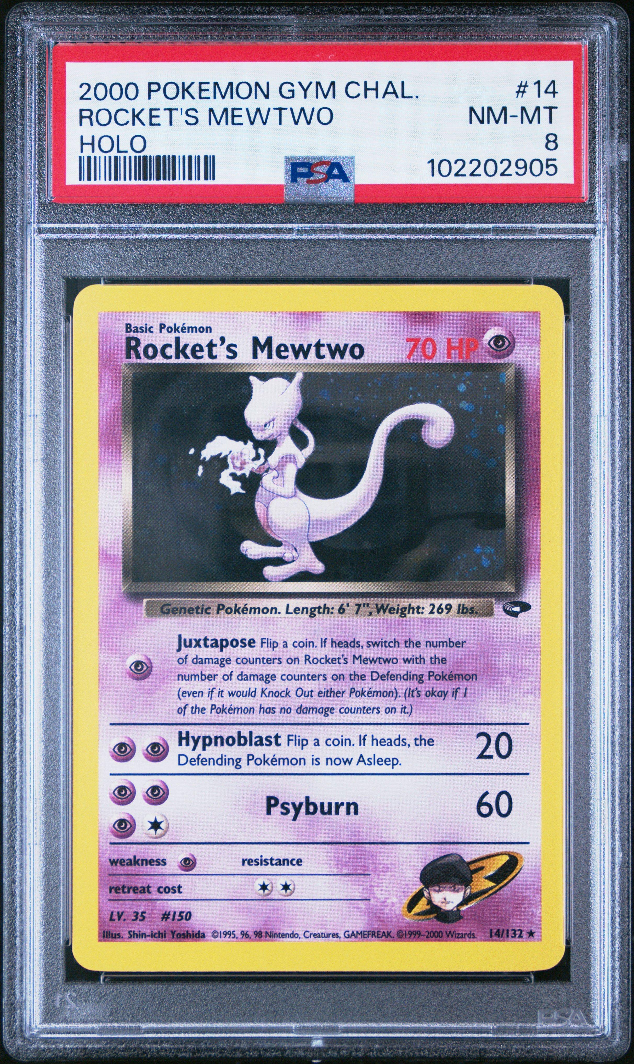 2000 Pokemon Gym Challenge 14 Rocket's Mewtwo Holo PSA