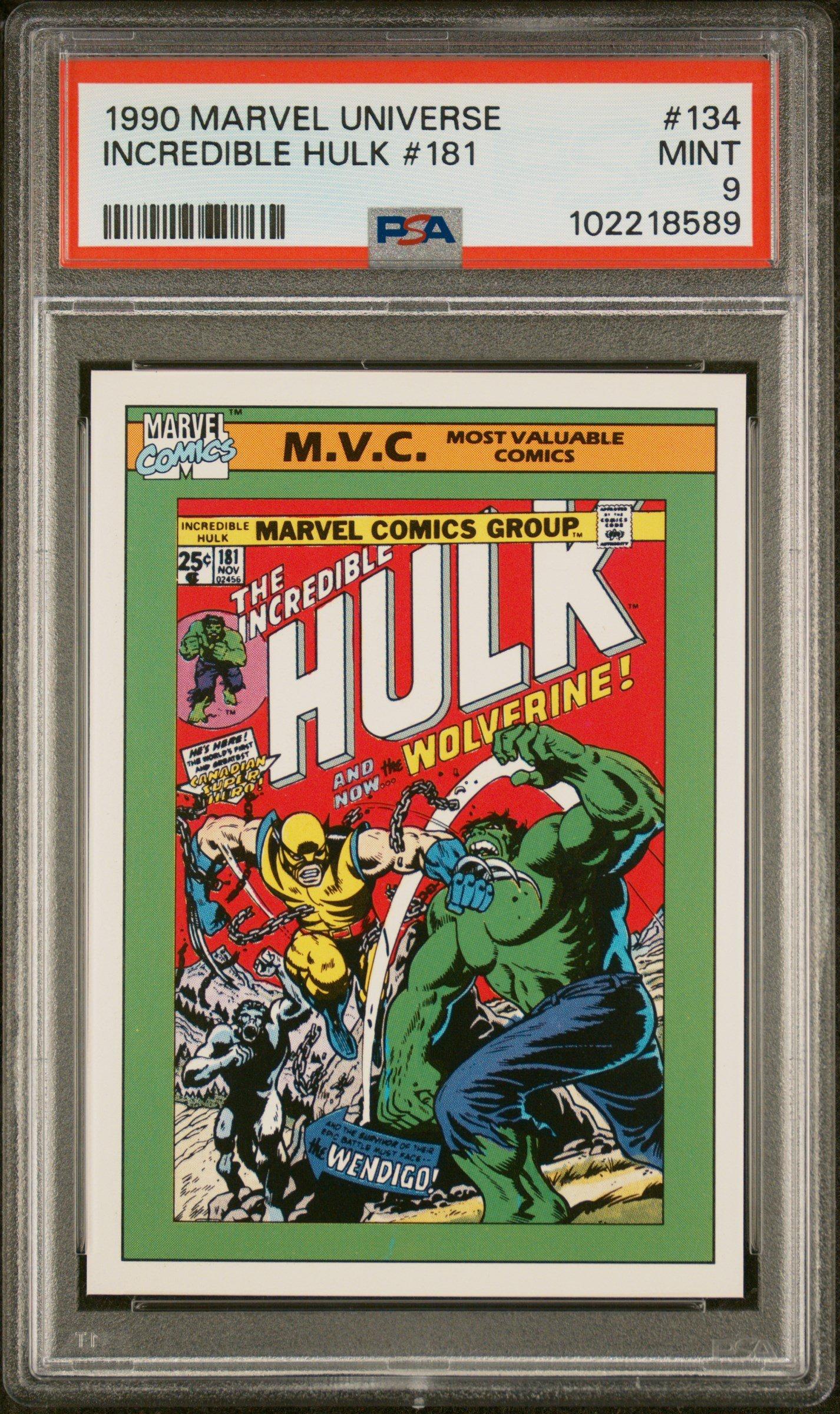 1990 Marvel Universe 134 Incredible Hulk #181 PSA 9