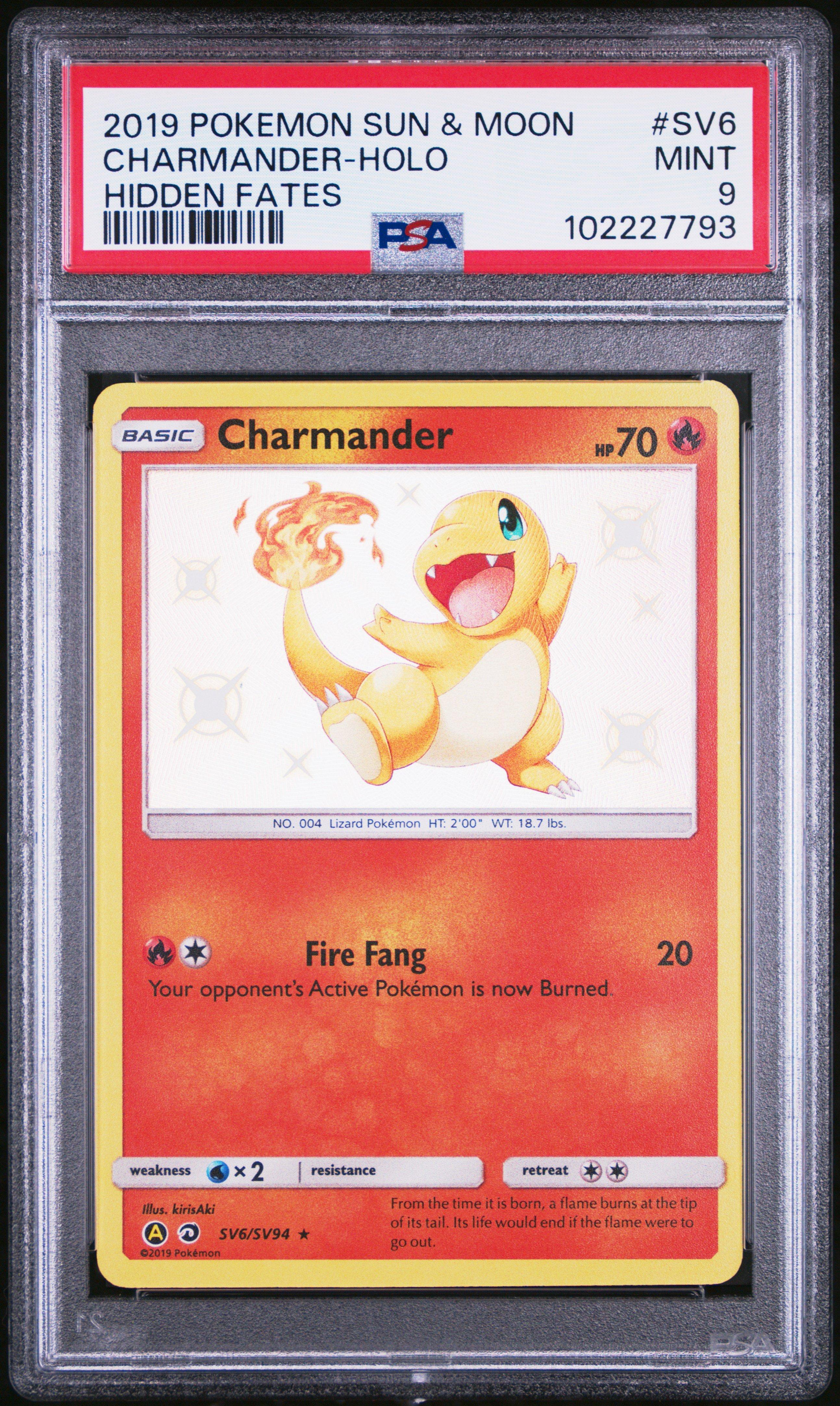 2019 Pokemon Sun & Moon Hidden Fates Sv6 Charmander-holo PSA