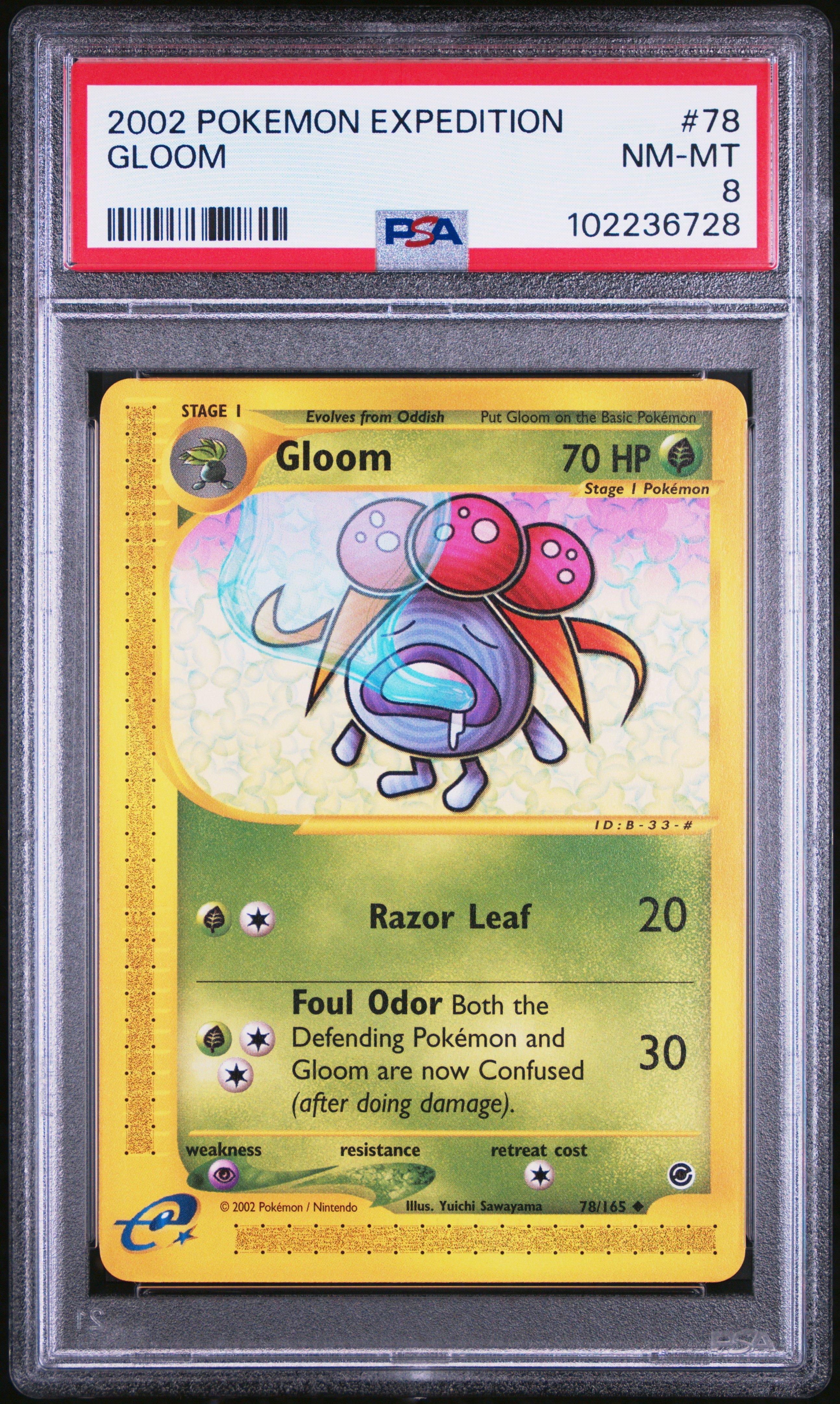 2002 Pokemon Expedition 78 Gloom PSA 8