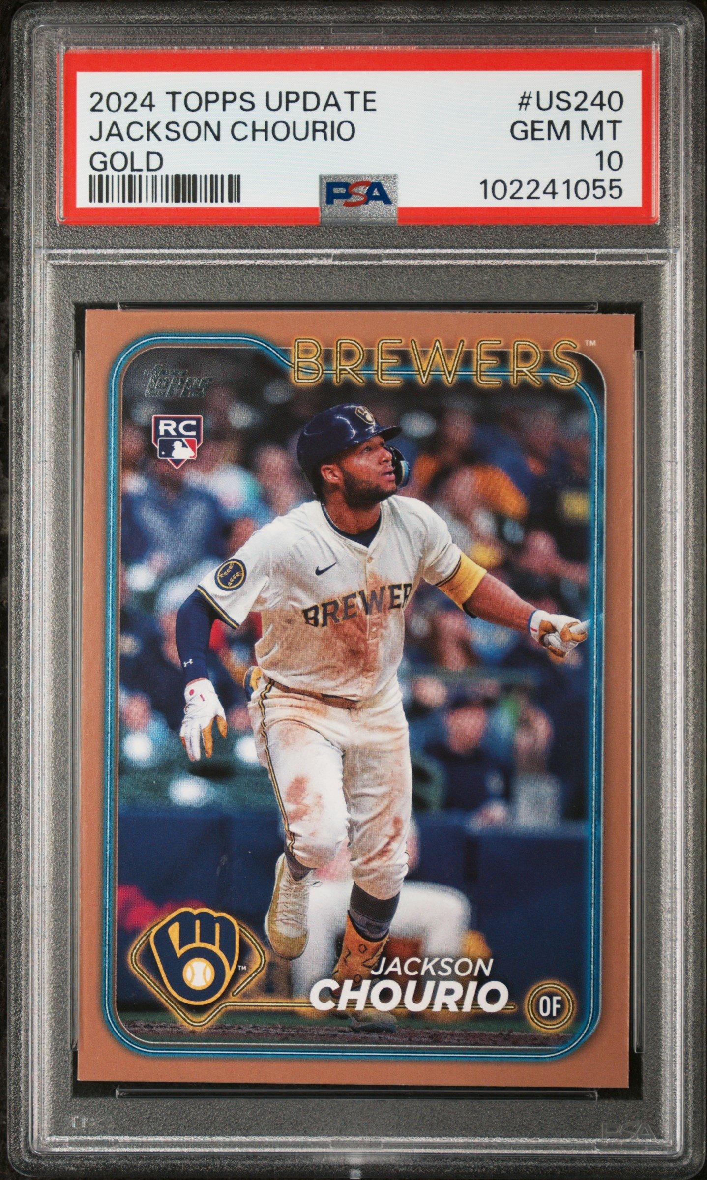 2024 Topps Update Us240 Jackson Chourio Gold PSA