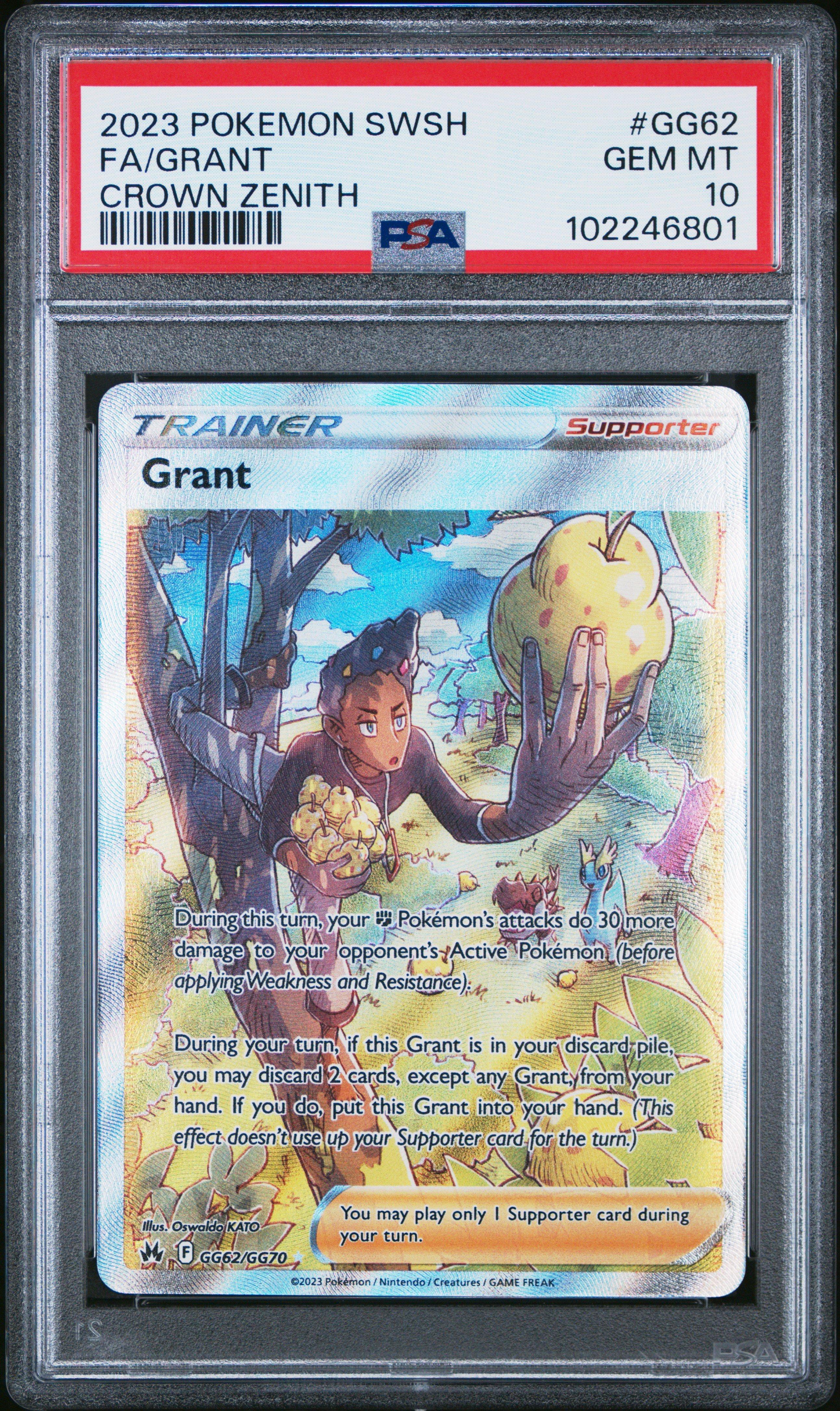 2023 Pokemon Sword And Shield Crown Zenith Gg62 Full Art/grant PSA