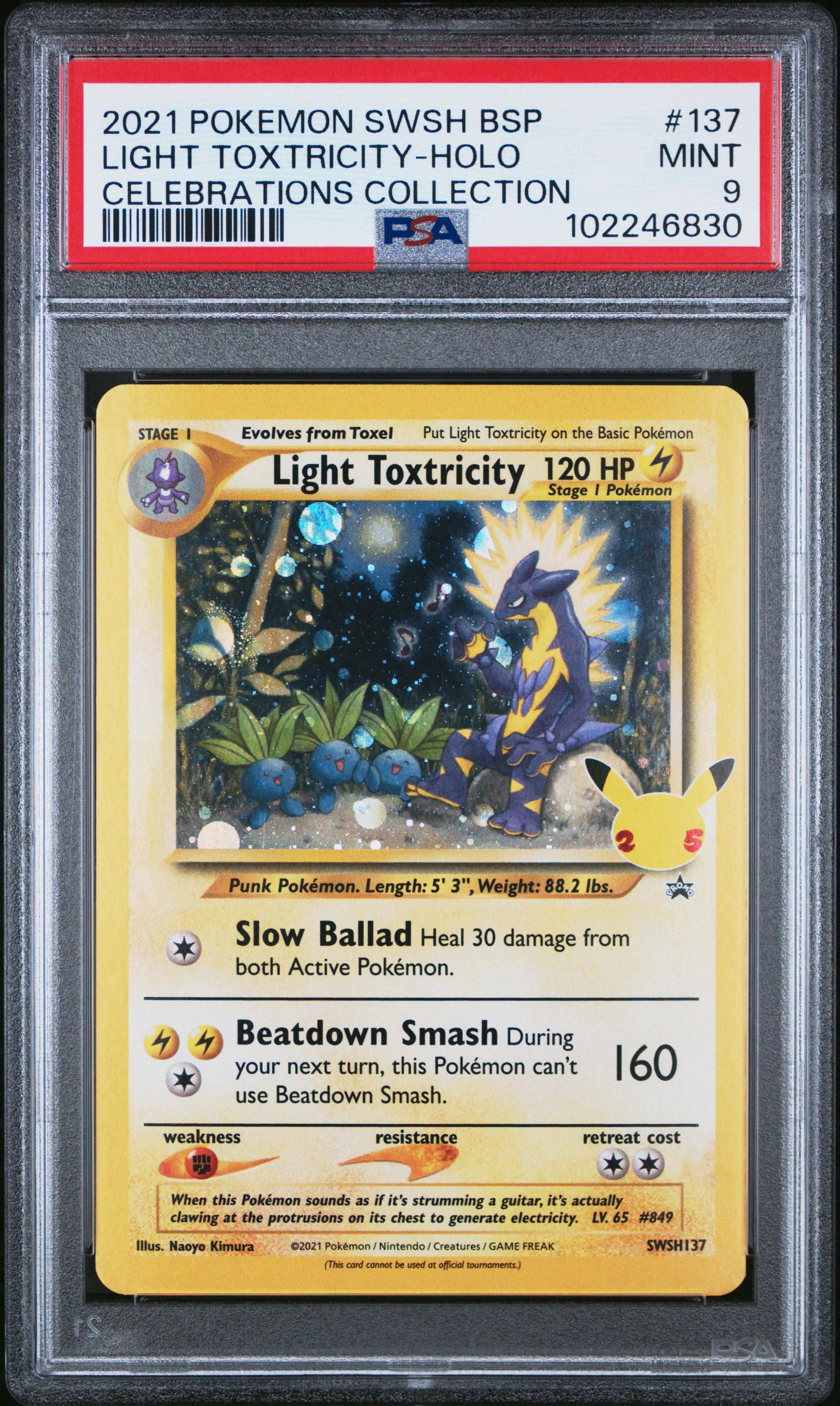 2021 Pokemon Swsh Black Star Promo 137 Light Toxtricity-holo