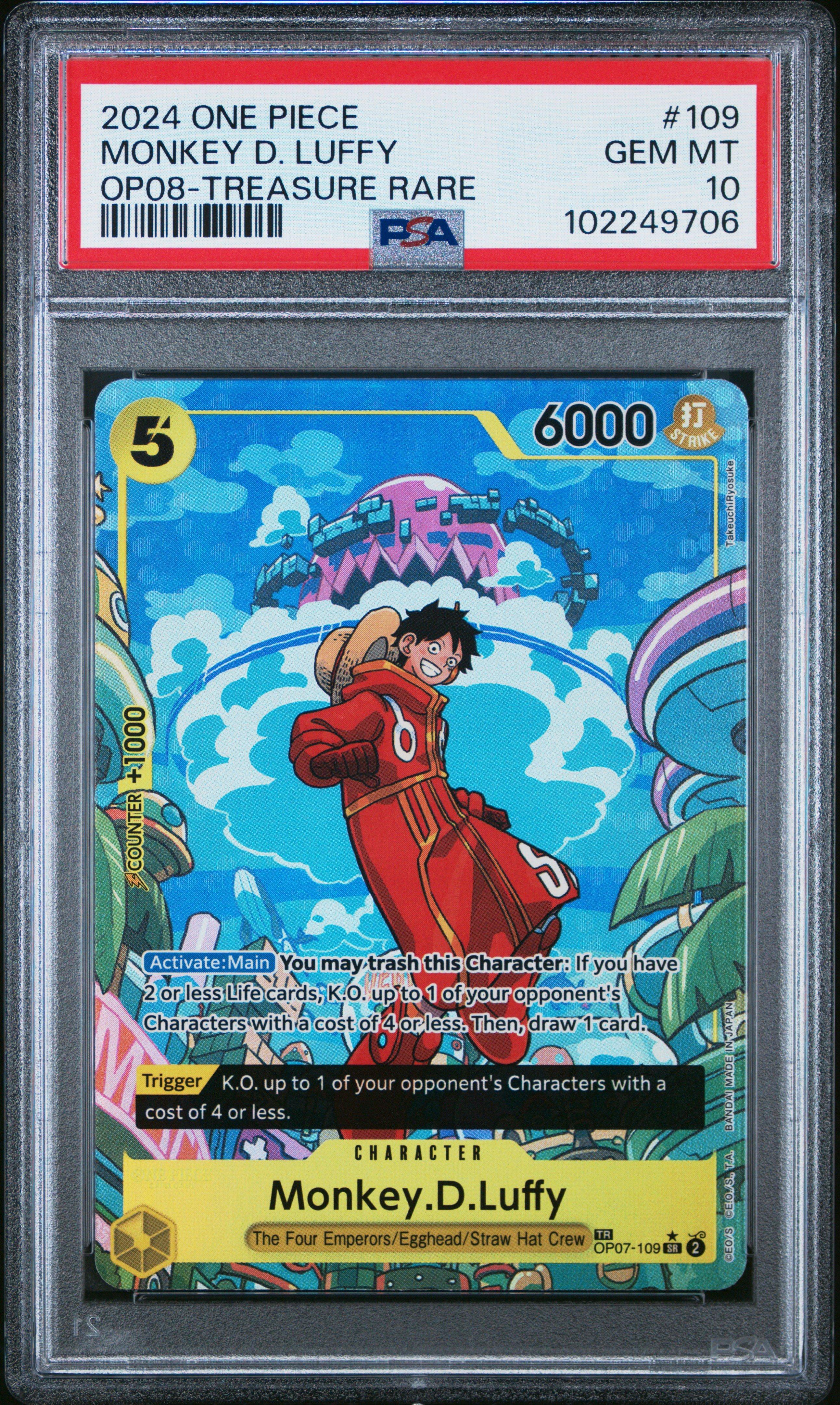 2024 One Piece Op08-two Legends 109 Monkey D. Luffy Treasure Rare