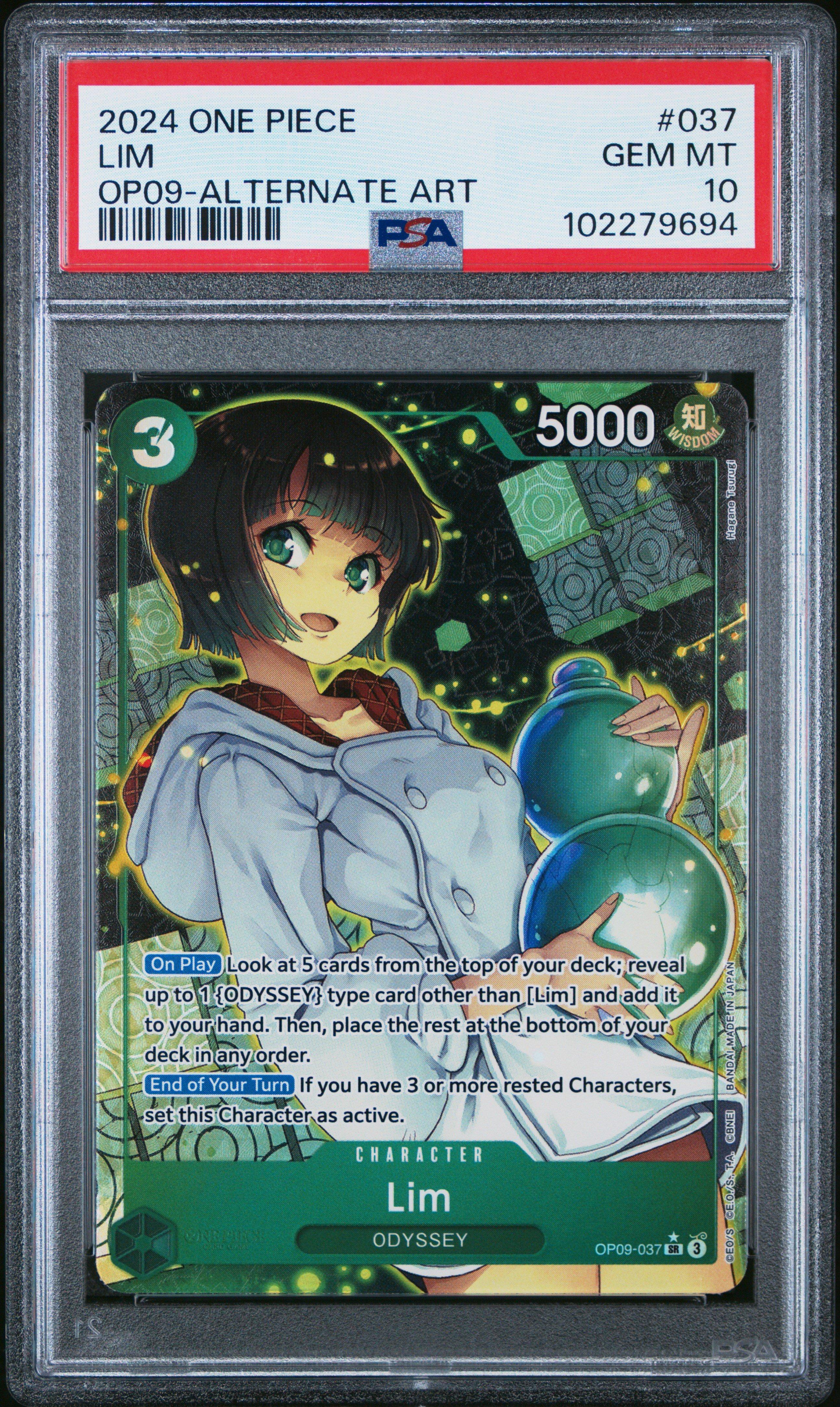 2024 One Piece Op09-emperors In The New World Lim Alternate Art PSA 10
