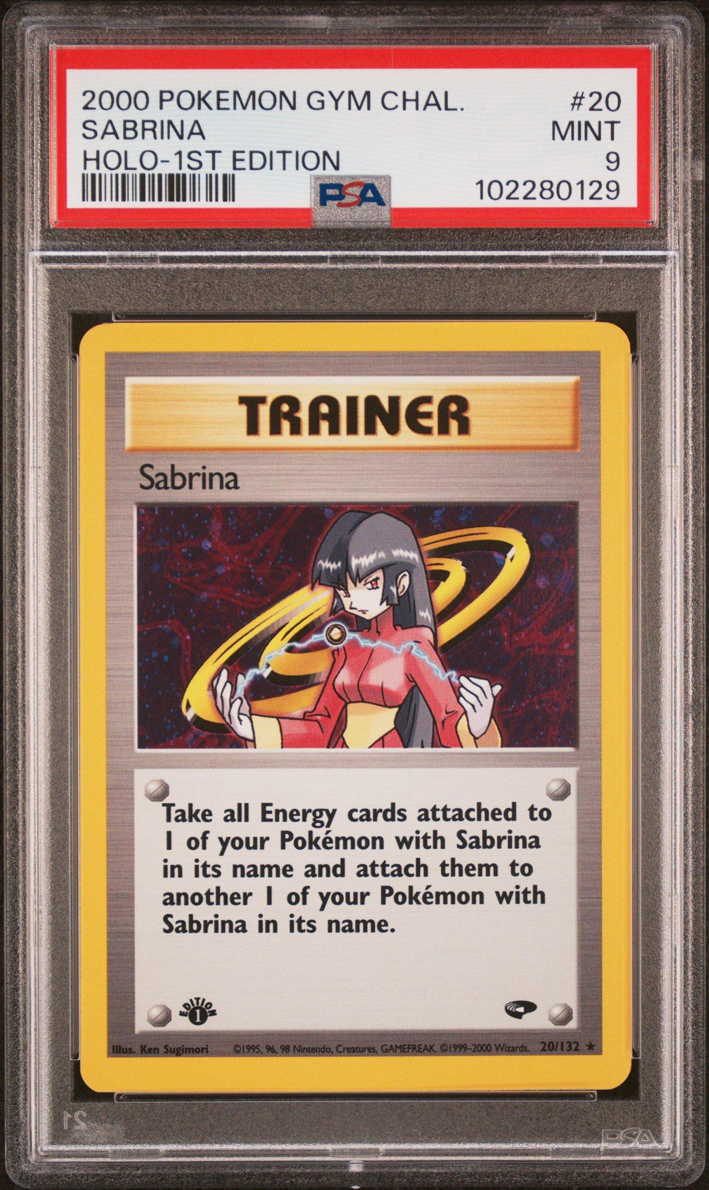 2000 Pokemon Gym Challenge 20 Sabrina Holo-1st Edition PSA 9