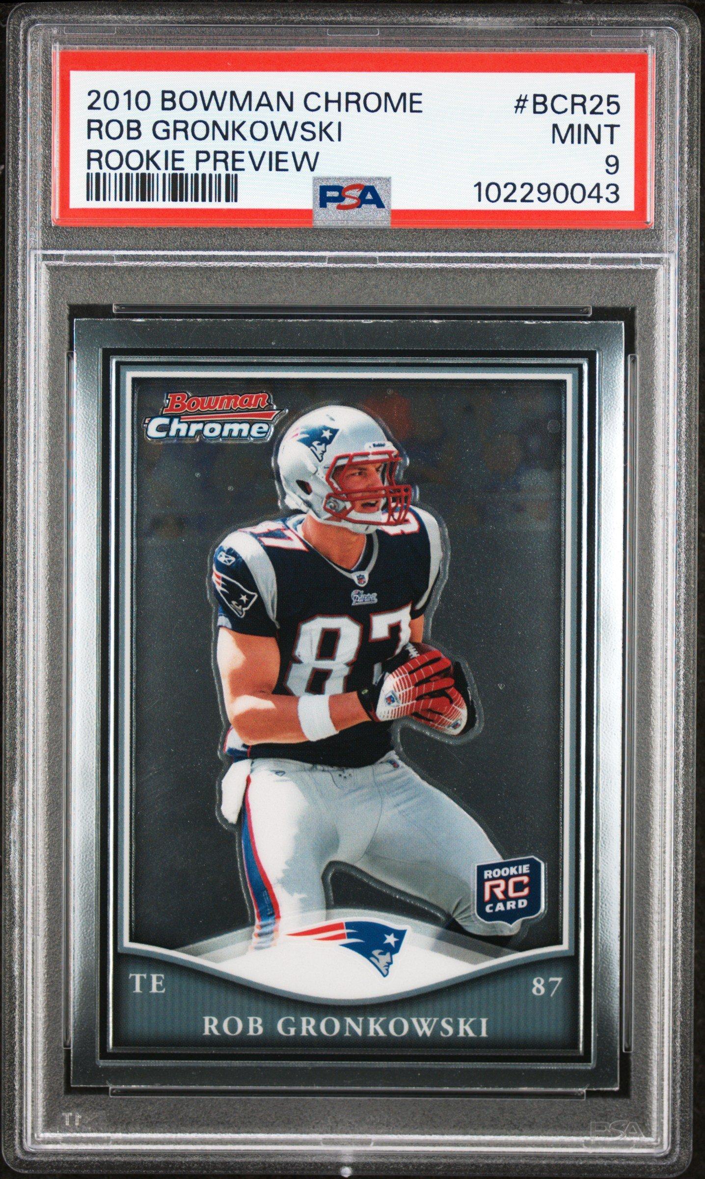 2010 Bowman Chrome Rookie Preview Bcr25 Rob Gronkowski PSA 9