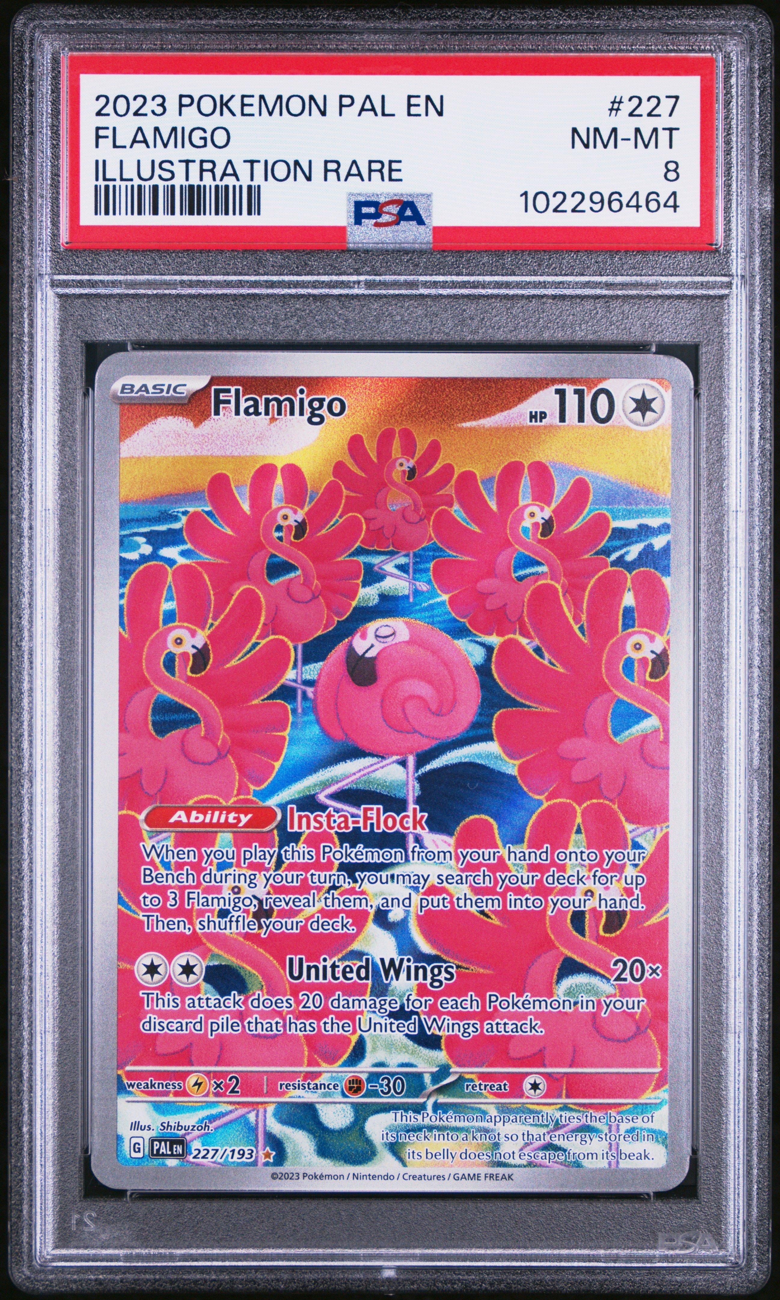 2023 Pokemon Pal En-paldea Evolved 227 Flamigo Illustration Rare