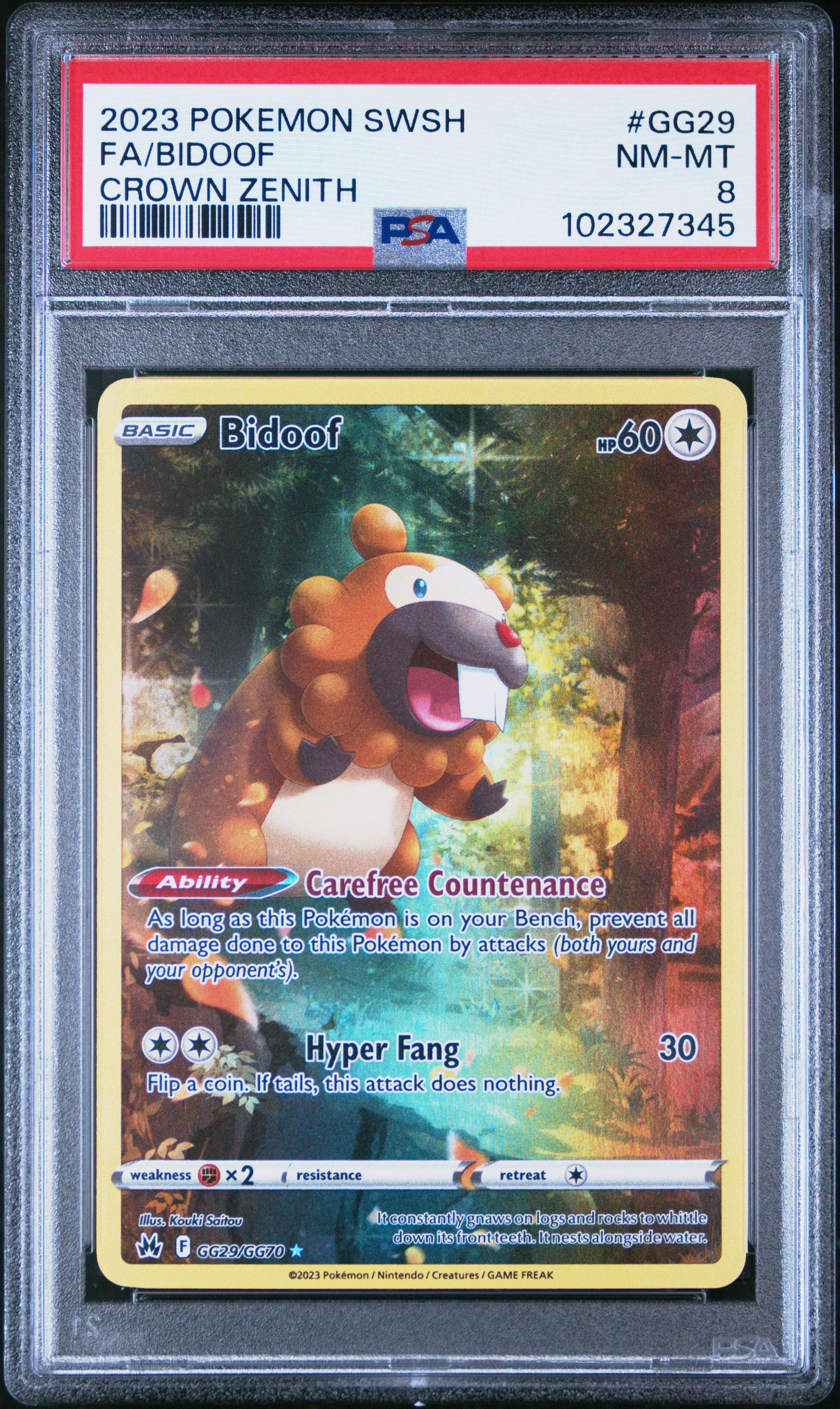 2023 Pokemon Sword And Shield Crown Zenith Gg29 Full Art/bidoof